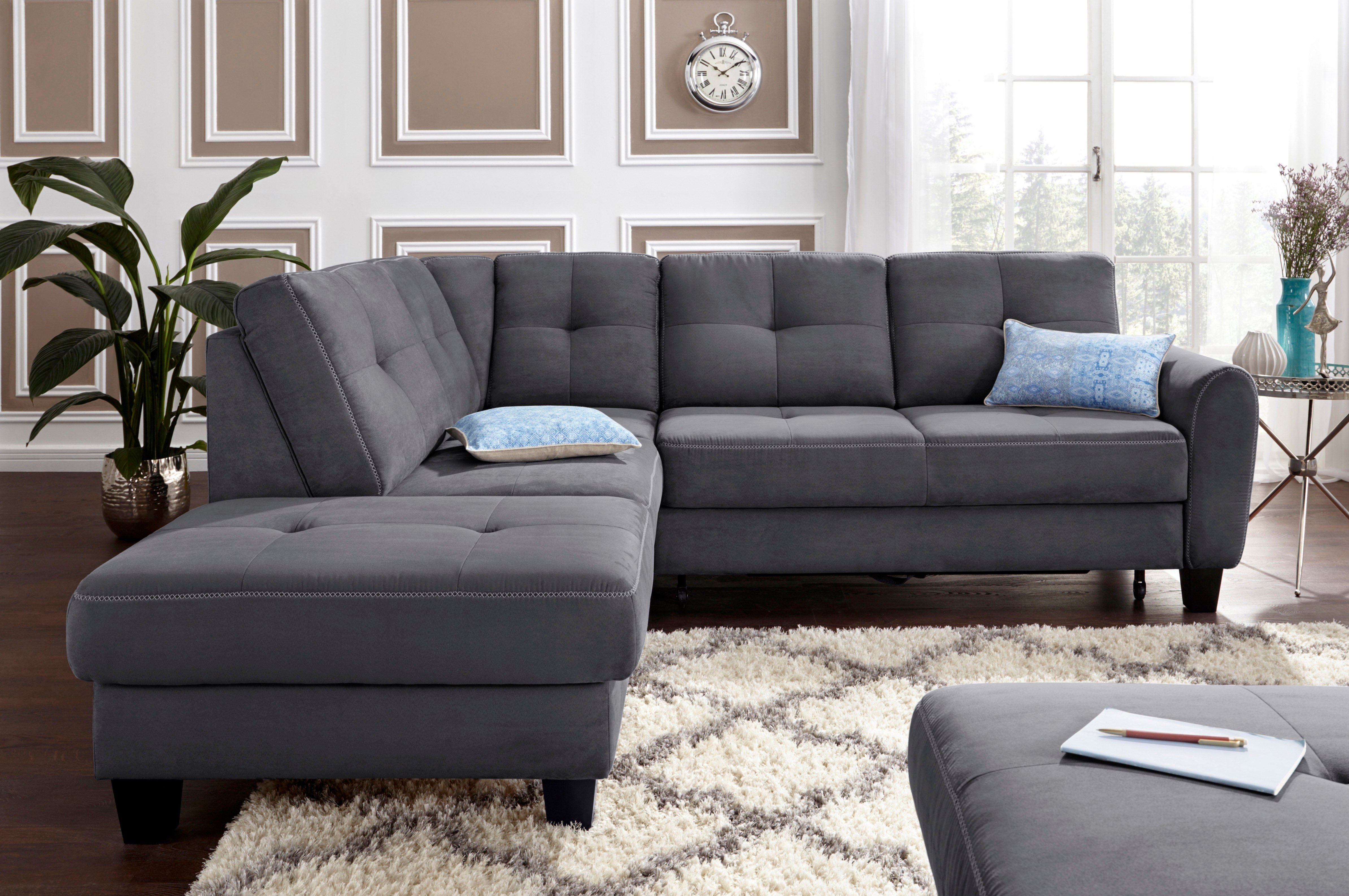 sit&more Ecksofa Varese L-Form, mit Federkern, günstig online kaufen