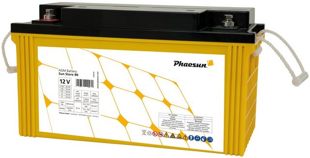 Phaesun »AGM Sun Store 80« Solarakkus (12 V) – 10%