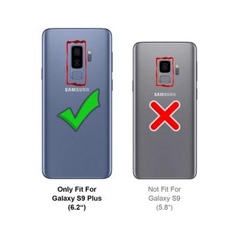 CoolGadget Handyhülle Business Premium Hülle für Samsung Galaxy S9 Plus 6,2 Zoll, Handy Tasche mit Kartenfach für Samsung S9+ Schutzhülle