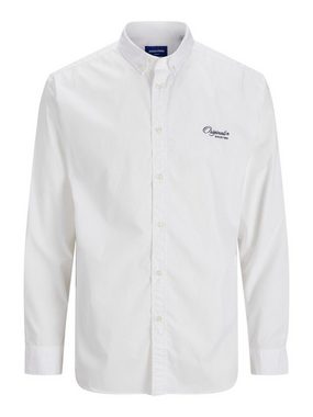 Jack & Jones Langarmhemd Hemd Unifarbenes Button-Down-Hemd BRINK DETAIL