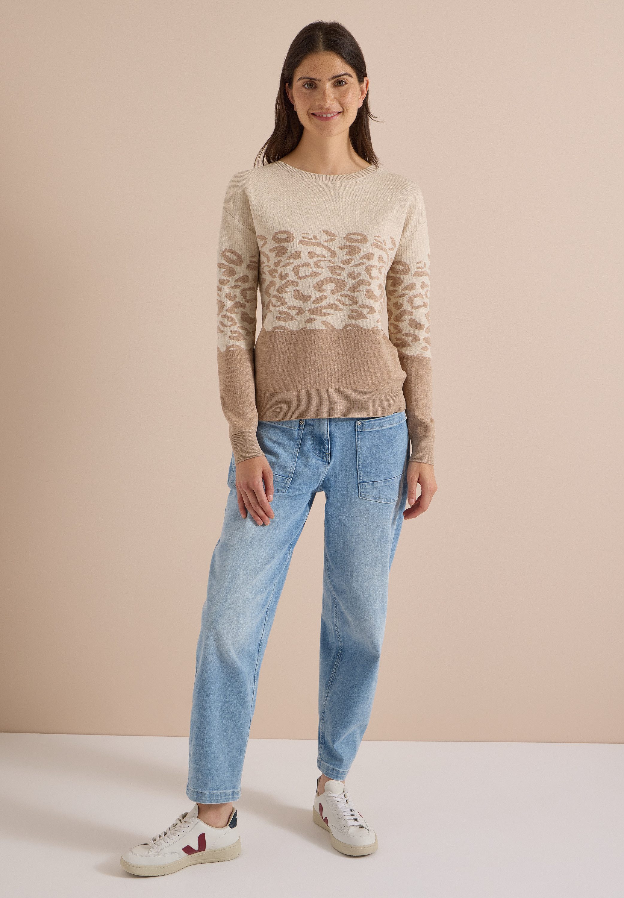 CECIL Strickpullover mit Rundhalsausschnitt