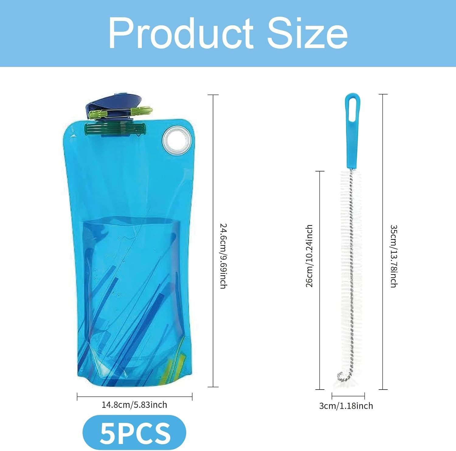 FELIXLEO Trinkflasche 4er Pack faltbare Trinkflasche 1000ml Silikon BPA frei Camping Outdoor