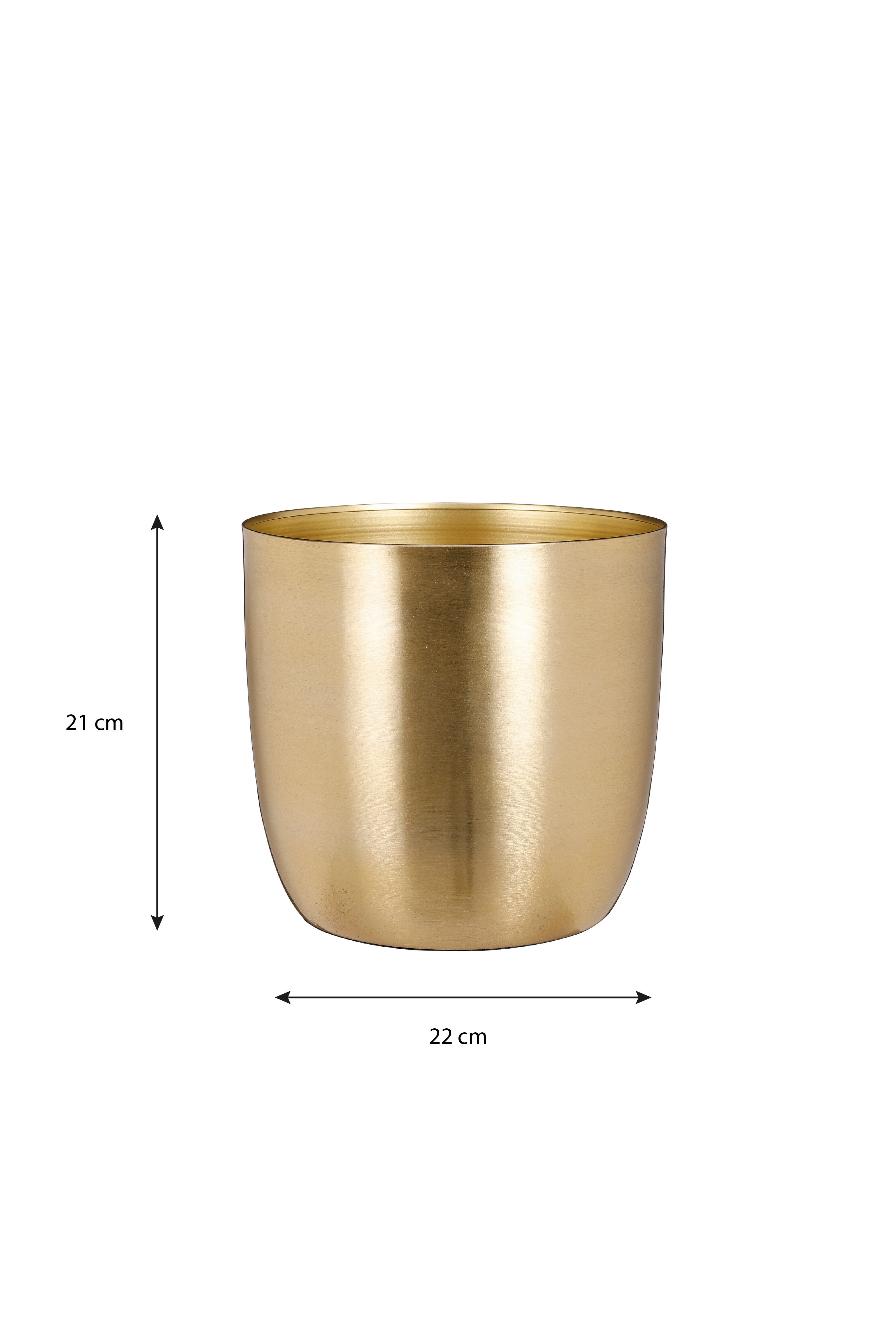 Mica Decorations Blumentopf Mica Decorations Alano Topf gold - h21xd22cm