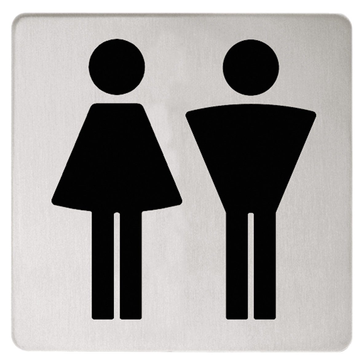 Keuco Metallschild Plan, Türschild, WC-Schild, Damen und Herren, Symbol, Aluminium