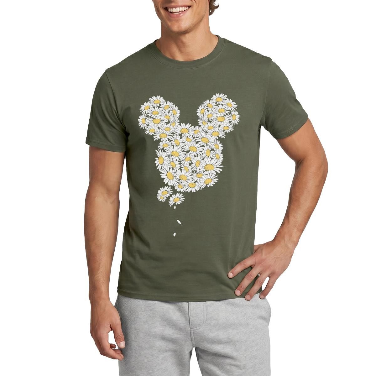 Spreadshirt T-Shirt Mickey & Minnie Mickey Mouse Gänseblümchen Männer T-Shirt (1-tlg)