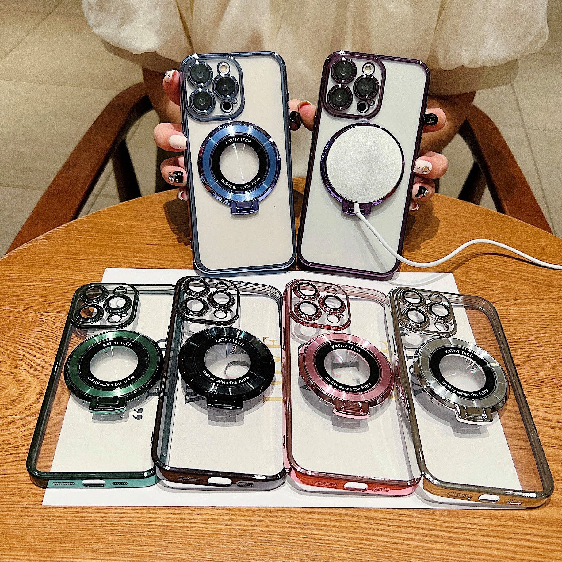 trends for living Handyhülle Hülle Mit Ständer für iPhone11 Pro Max Magsafe Kameraschutz