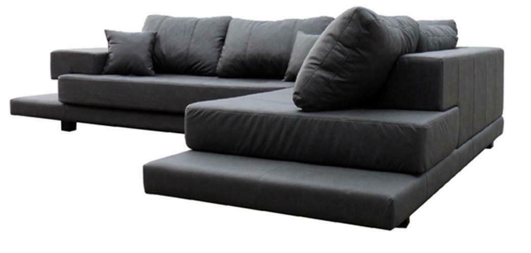 JVmoebel Sofa Ecksofa Sofas Ledersofa in Schwarzes Designer L-form Europe Couch, Modernes Made