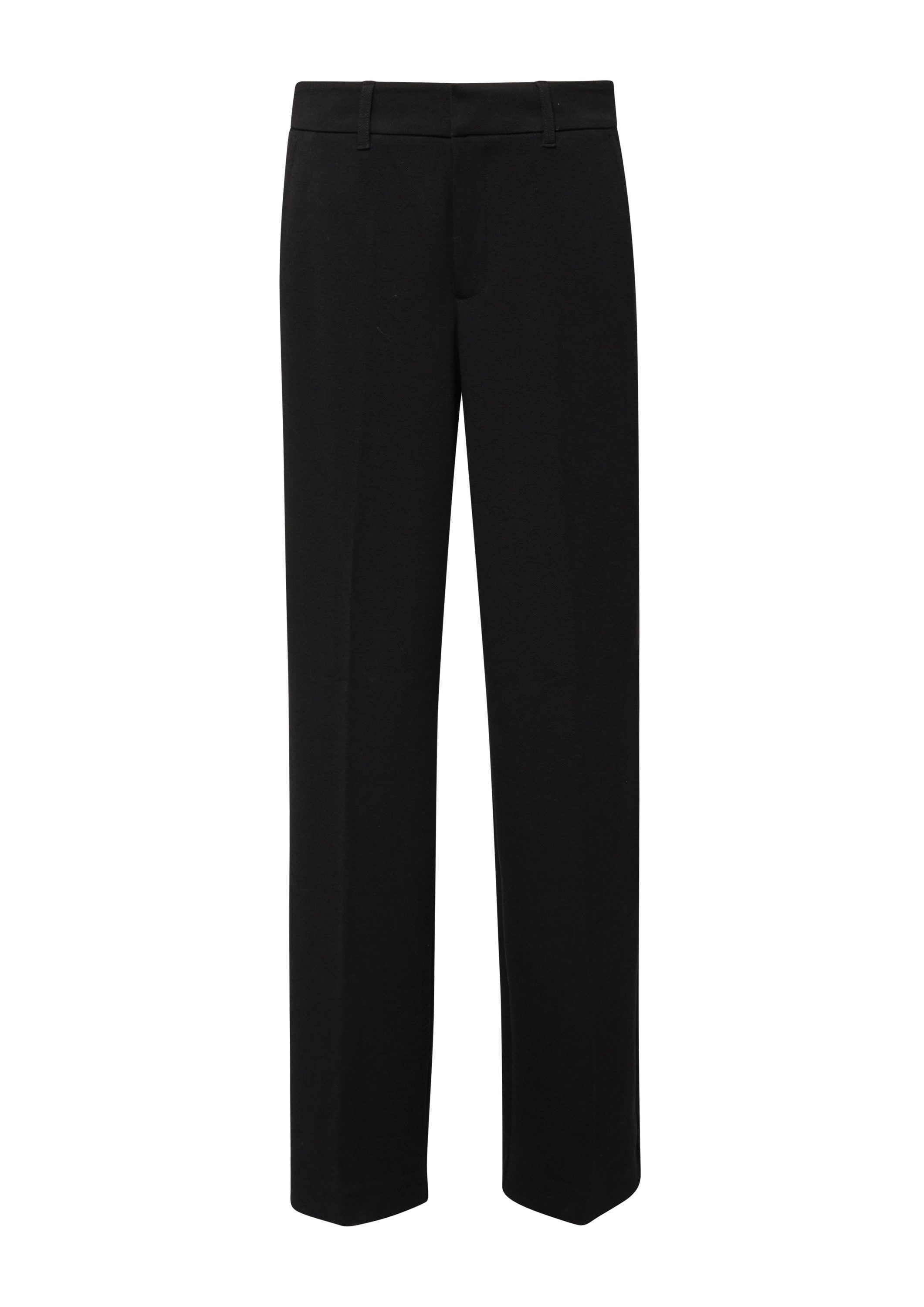s.Oliver Chinos Hose Strukturierte Wide-Leg-Hose mit hohem Bund günstig online kaufen