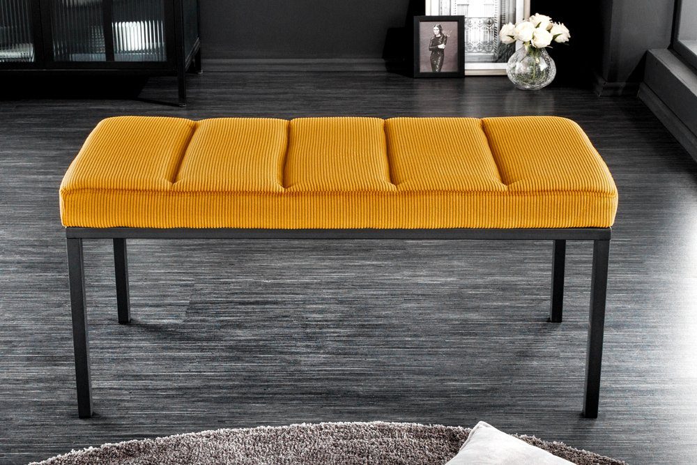 riess-ambiente Sitzbank PETIT BEAUTÉ 80cm senfgelb / schwarz (Einzelartikel günstig online kaufen