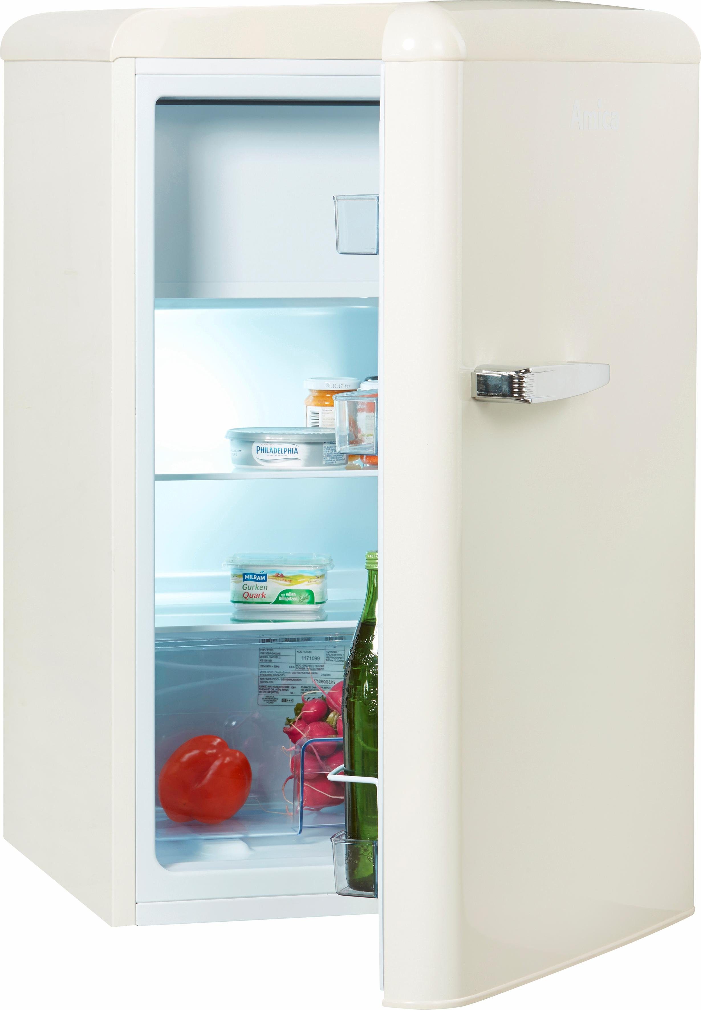 Amica Table Top Kühlschrank KS 15615 B, 87,5 cm hoch, 55,00 cm breit