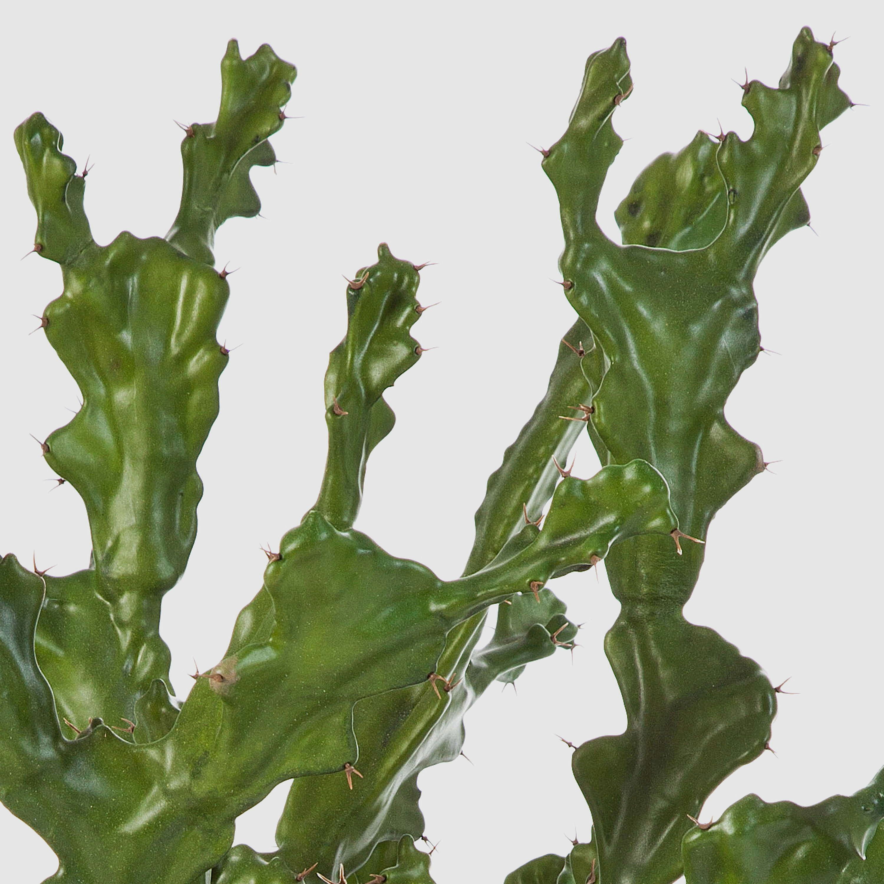 Kunstkaktus Kunststoff Kaktus im Gärtnertopf, grün, 75cm - Kunstkaktus Euphorbia (Euphorbia trigona), artplants, Höhe 75.0 cm