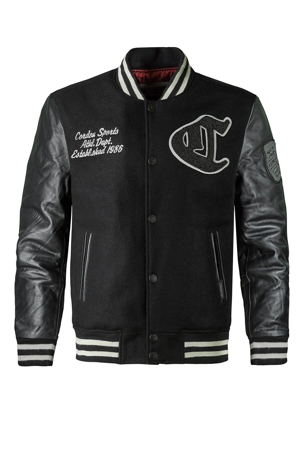 Cordon Sport Collegejacke Team 010 1212 pure black | Übergangsjacken