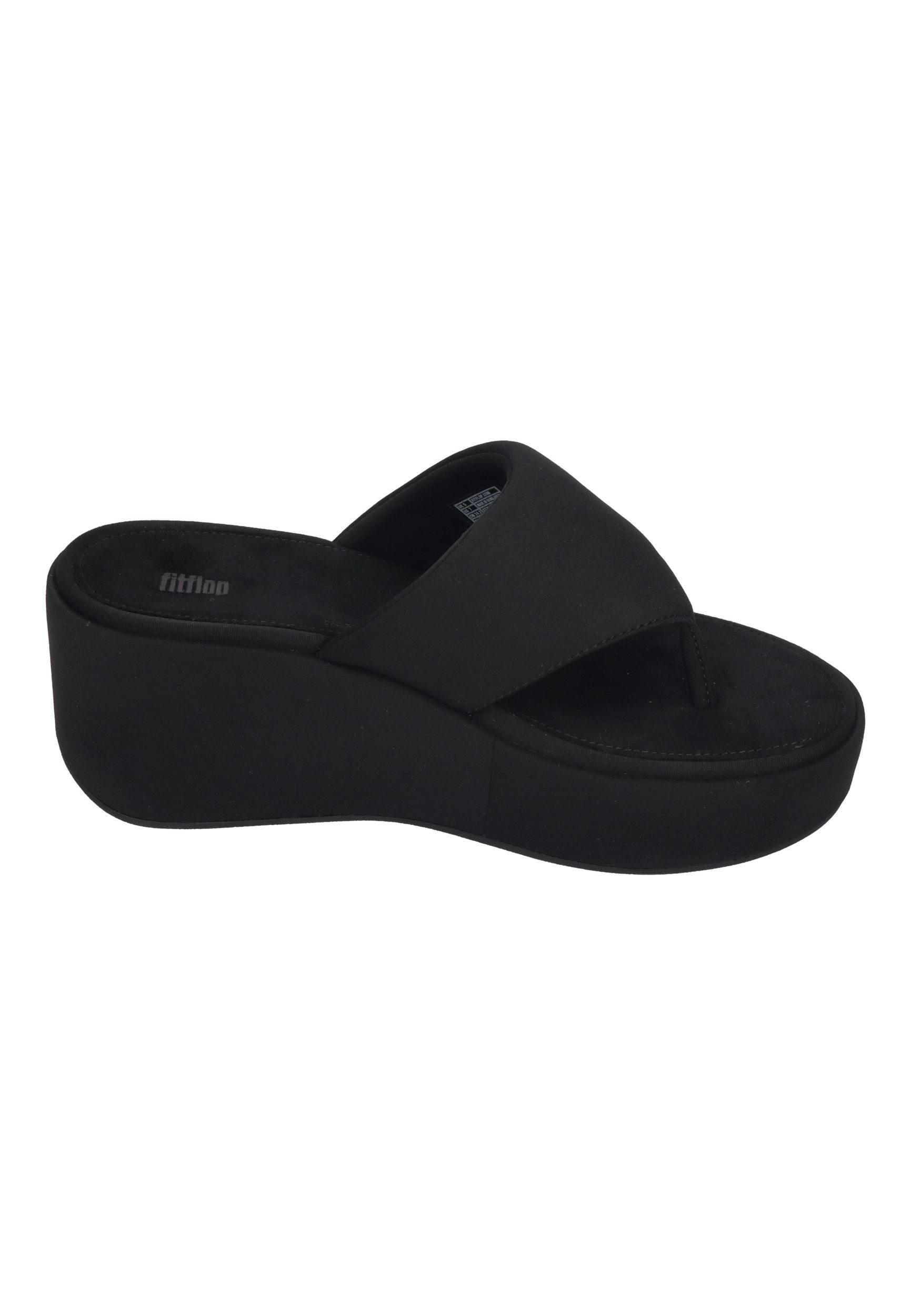 Fitflop PLATFFORMS WEDGE TOE-POST SANDALS Sandalette All Black – Bild 4 von 5