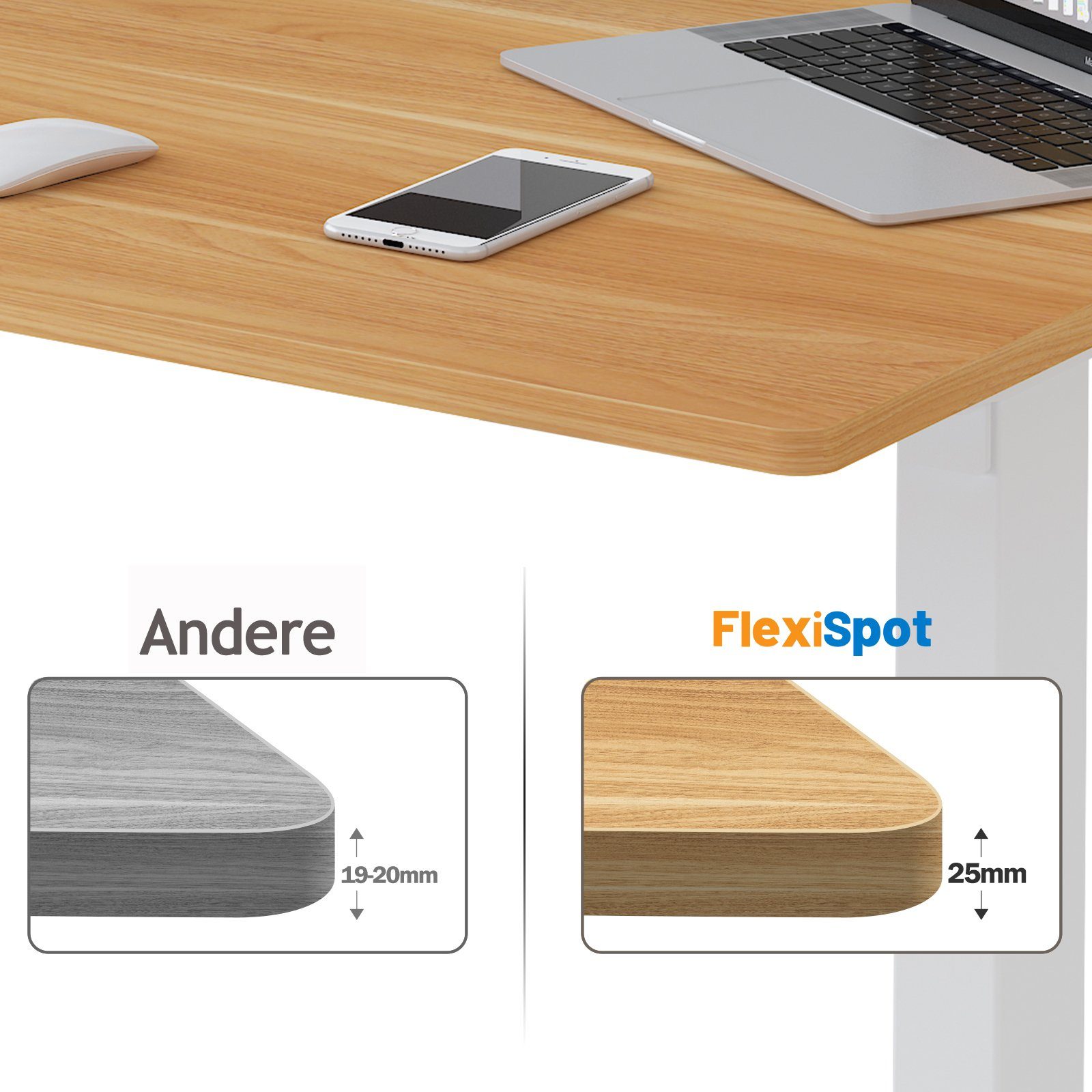 FLEXISPOT Tischplatte DIY Tischplatten (Holzwerkstoff, Farbe auswählbar, Gr günstig online kaufen