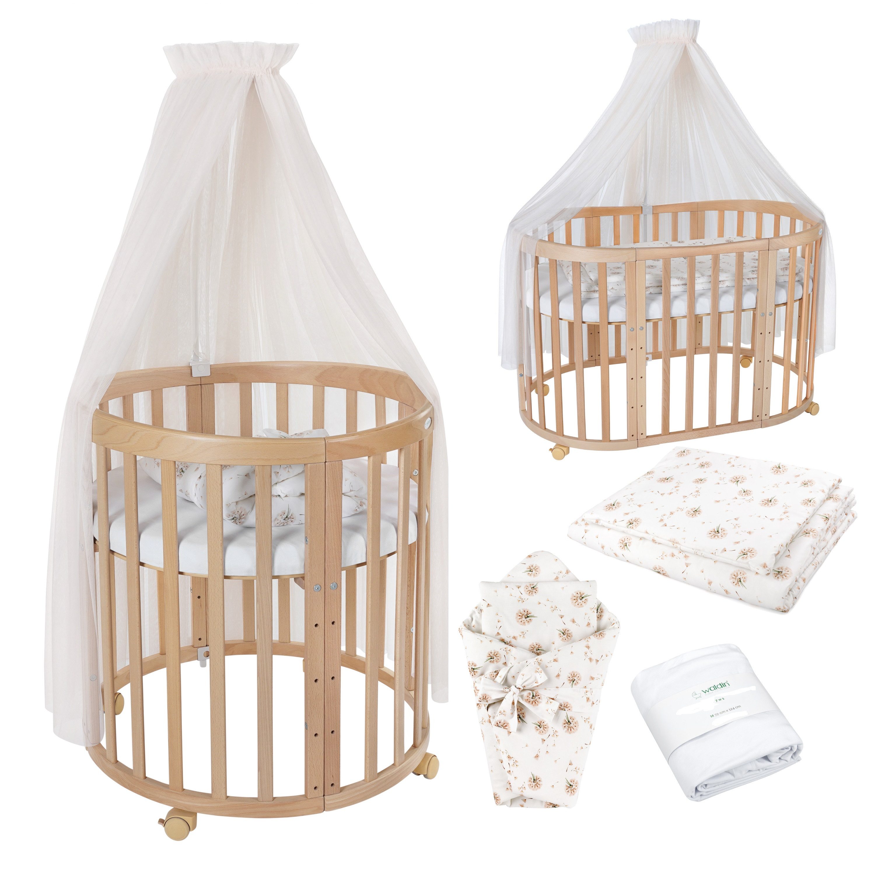 Waldin Babybett Mobiles Babybett OWAL aus günstig online kaufen