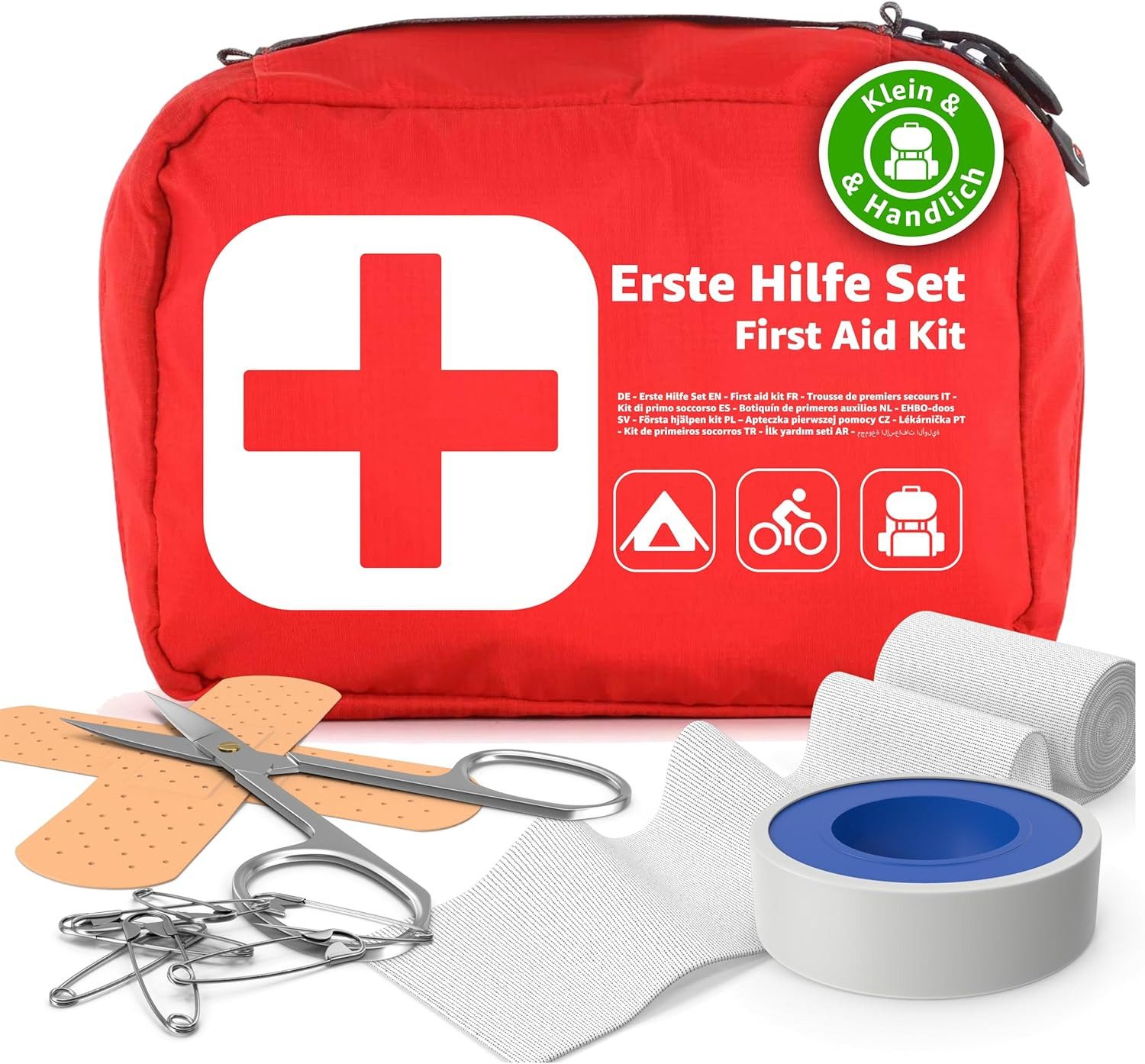 Erste-Hilfe-Set Mini Erste Hilfe Set Verbandskasten - klein & handlich Reiseapotheke