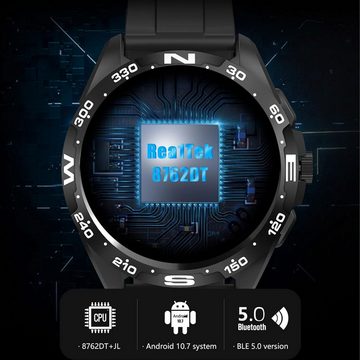 findtime IP67 Wasserdicht Herren's Smartwatch (1,32 Zoll), mit Musik-Player Herzfrequenz Anruffunktion attraktivem Design