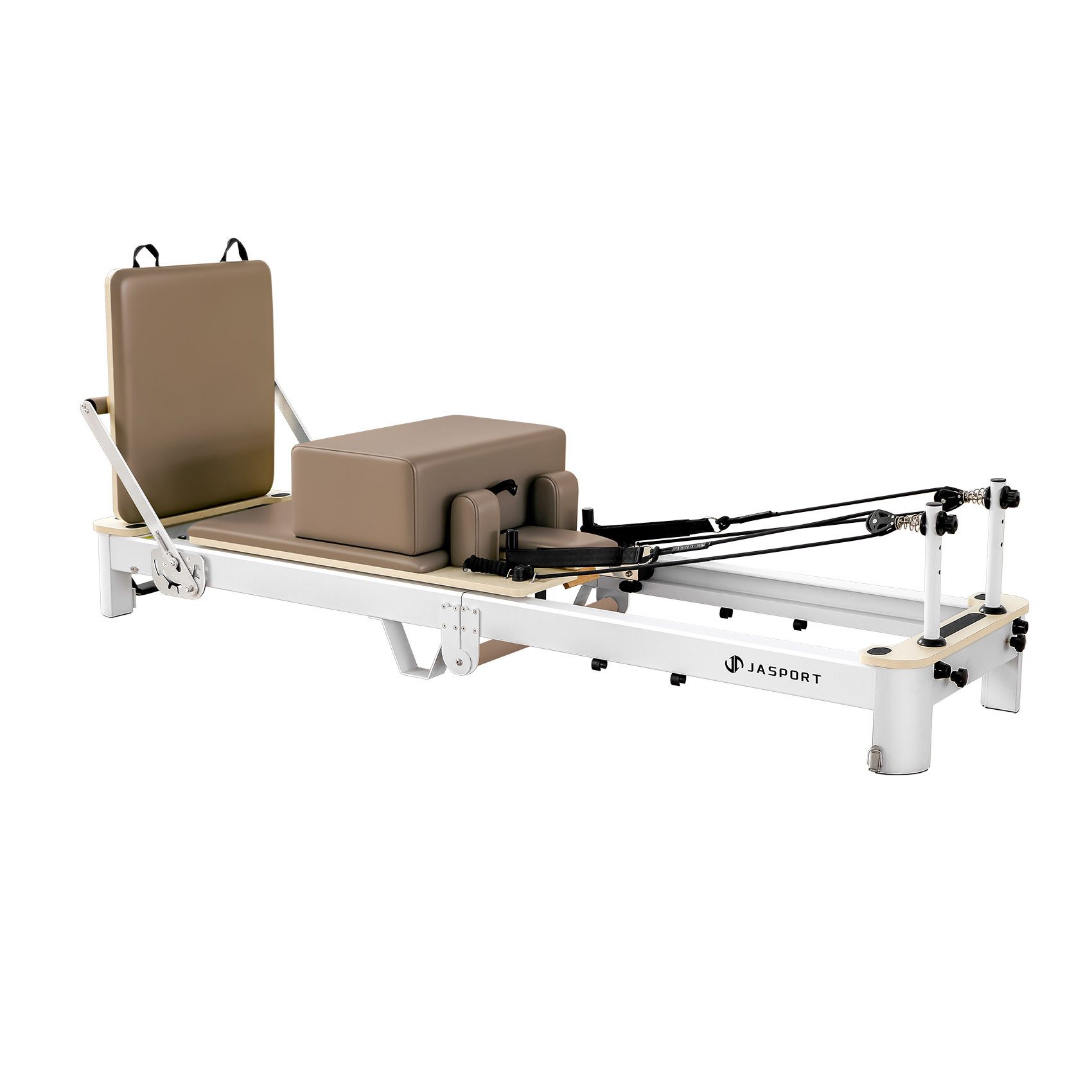 JASPORT Pilates-Reformer P78 aus Aluminiumlegierung, (Pilates Reformer, Sitzpolster, 6 Federn), Klappbares Design mit hochfester Aluminiumkonstruktion