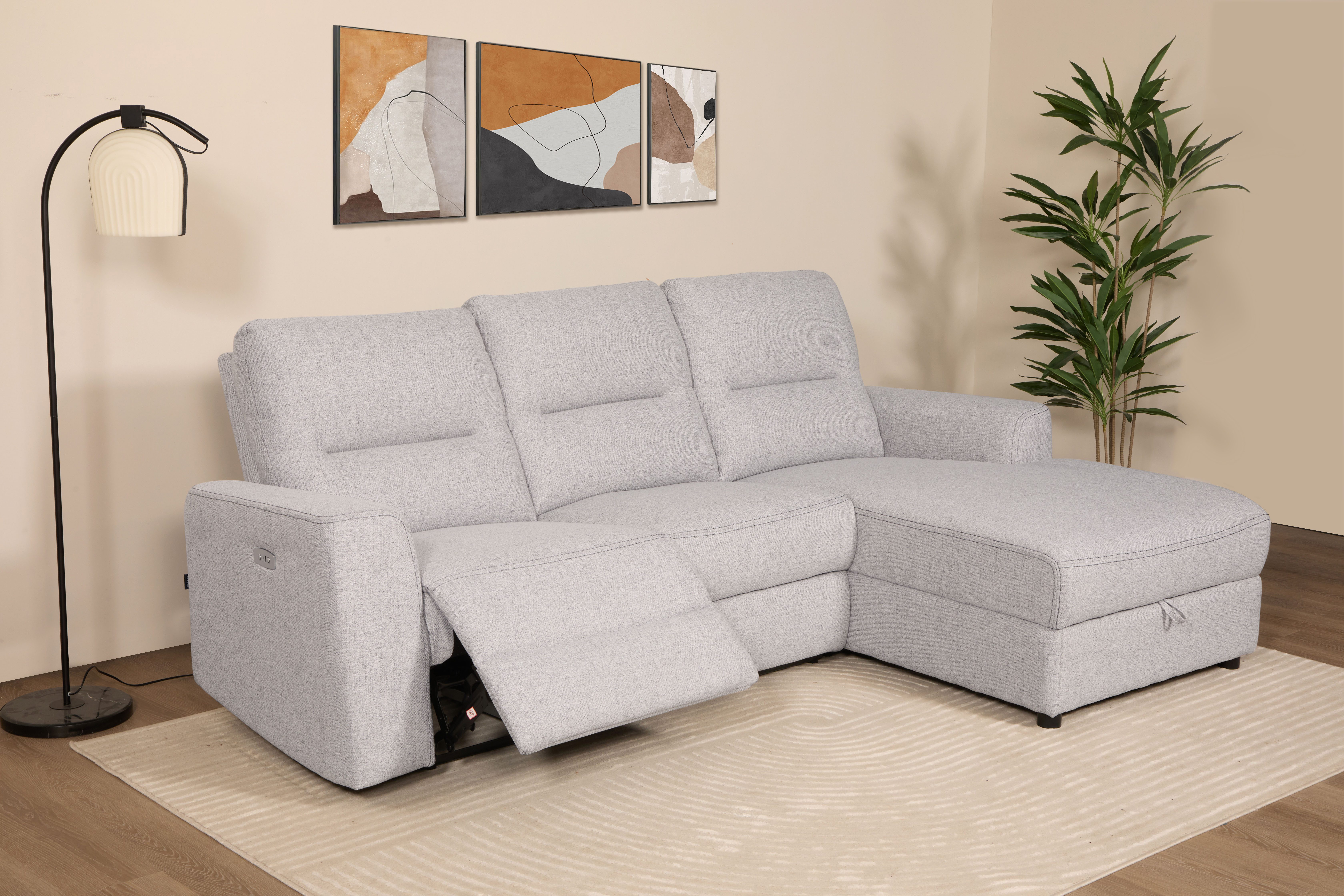 Home affaire Ecksofa "VENOIR, L-Form, 250 cm, manuelle u. elektrische Funkt günstig online kaufen