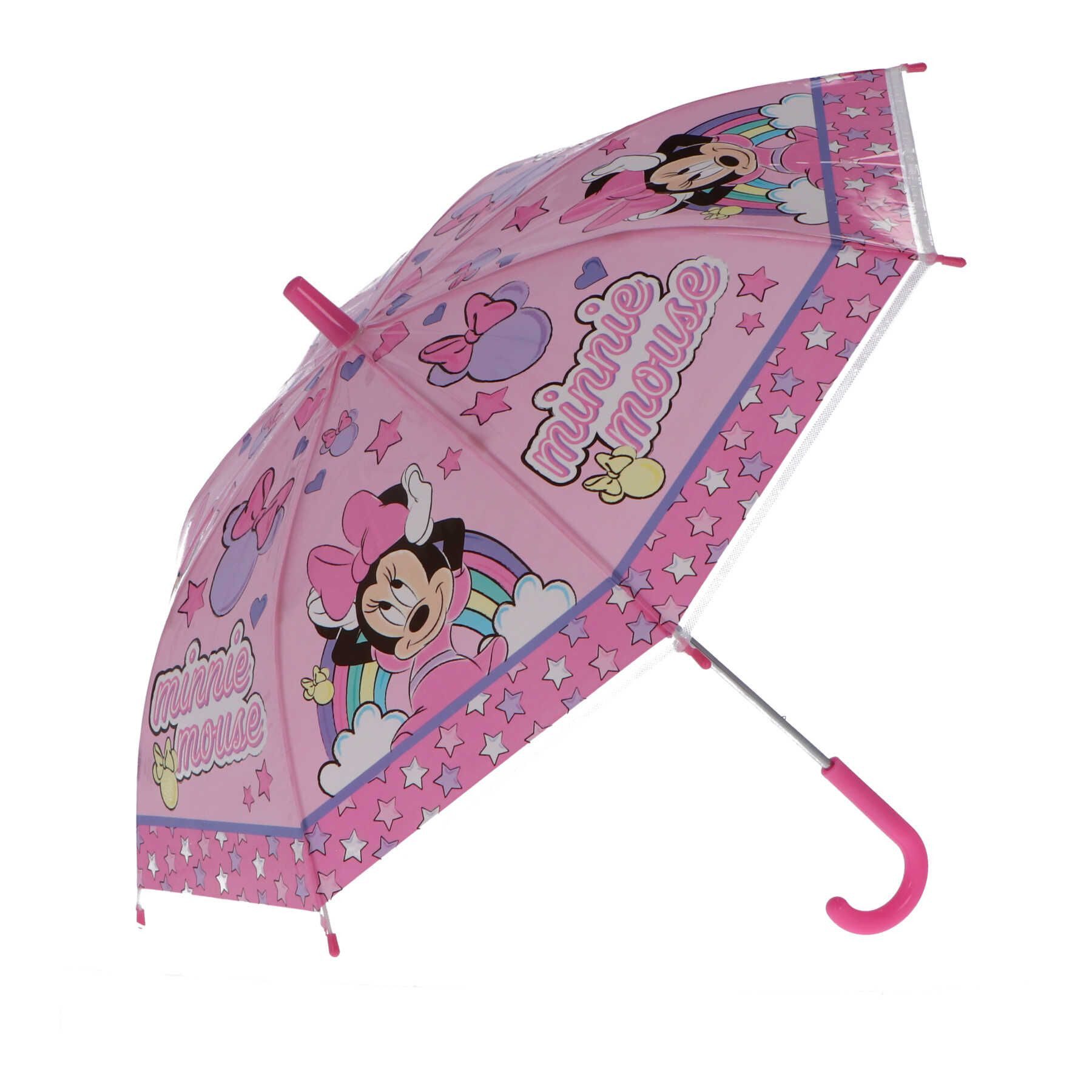 Disney Minnie Mouse Stockregenschirm Kinder Regenschirm für Mädchen 68 cm Durchmesser