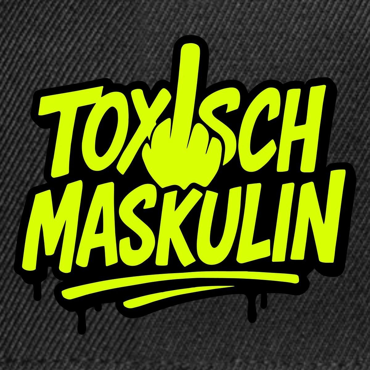 Spreadshirt Snapback Cap Toxisch Maskulin Statement Trash TV Snapback Cap (1-St)