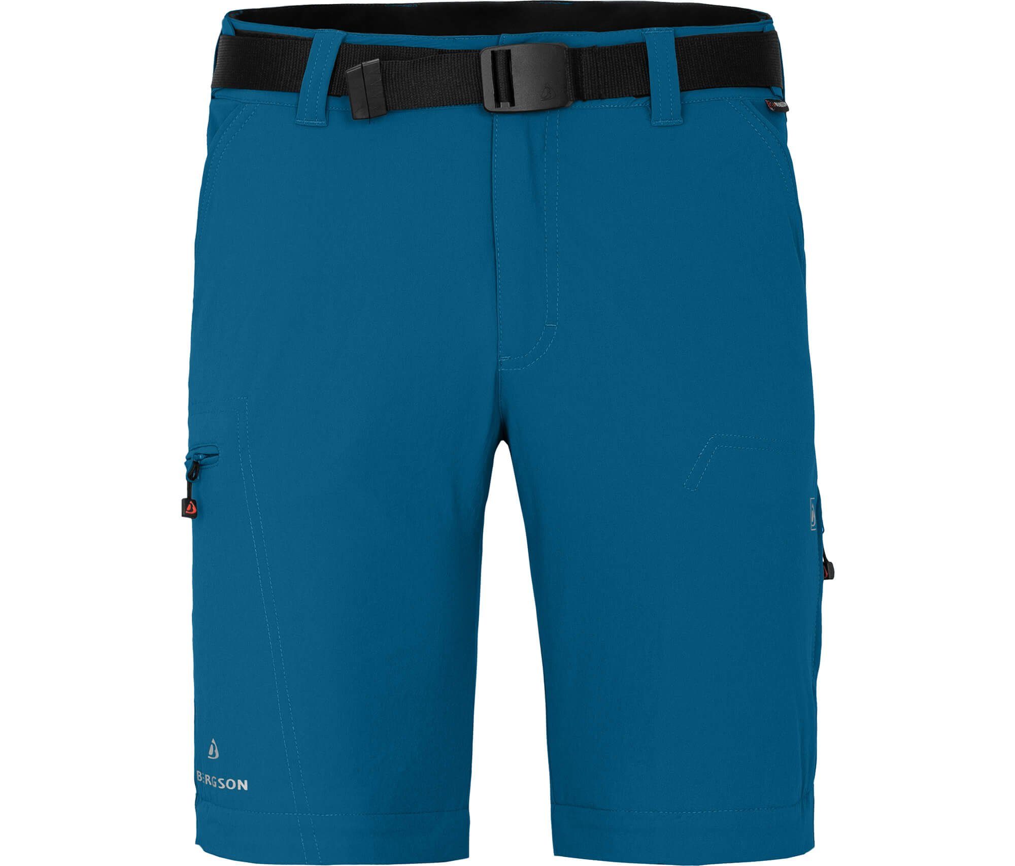 Bergson Zip-off-Hose QUEENSLAND Doppel Zipp-Off T-ZIPP blau pflegeleicht, Herren Normalgrößen, vielseitig, mit Saphir Wanderhose