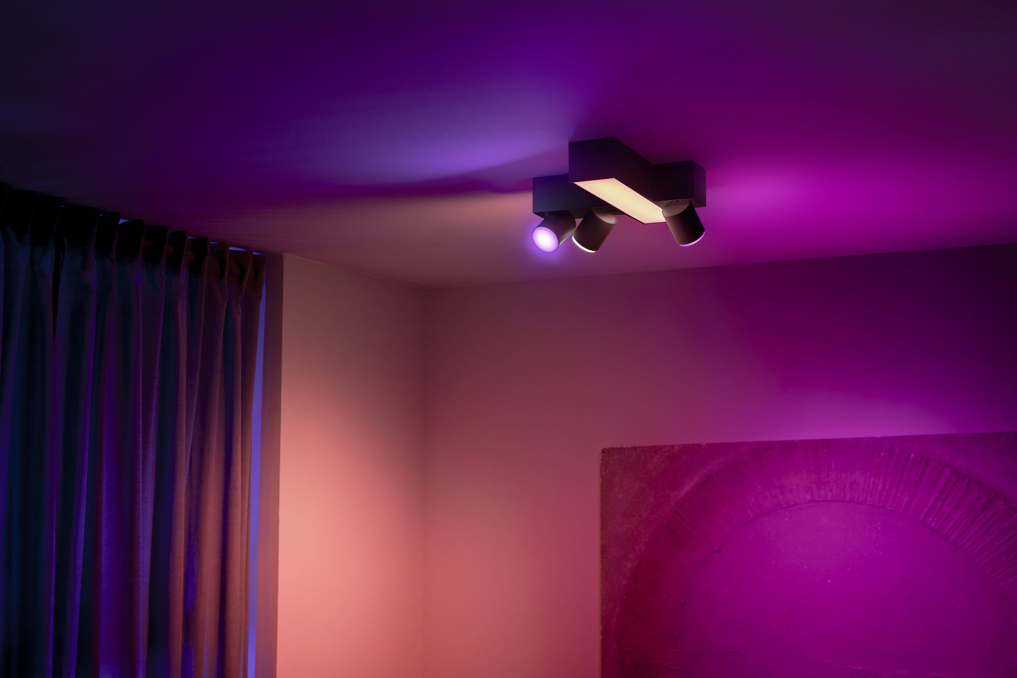 Philips Hue LED einzeln App, Hue anpassbar Individ. LED Lampen Lampeneinstellungen Centris, Deckenspot wechselbar, der mit Farbwechsler