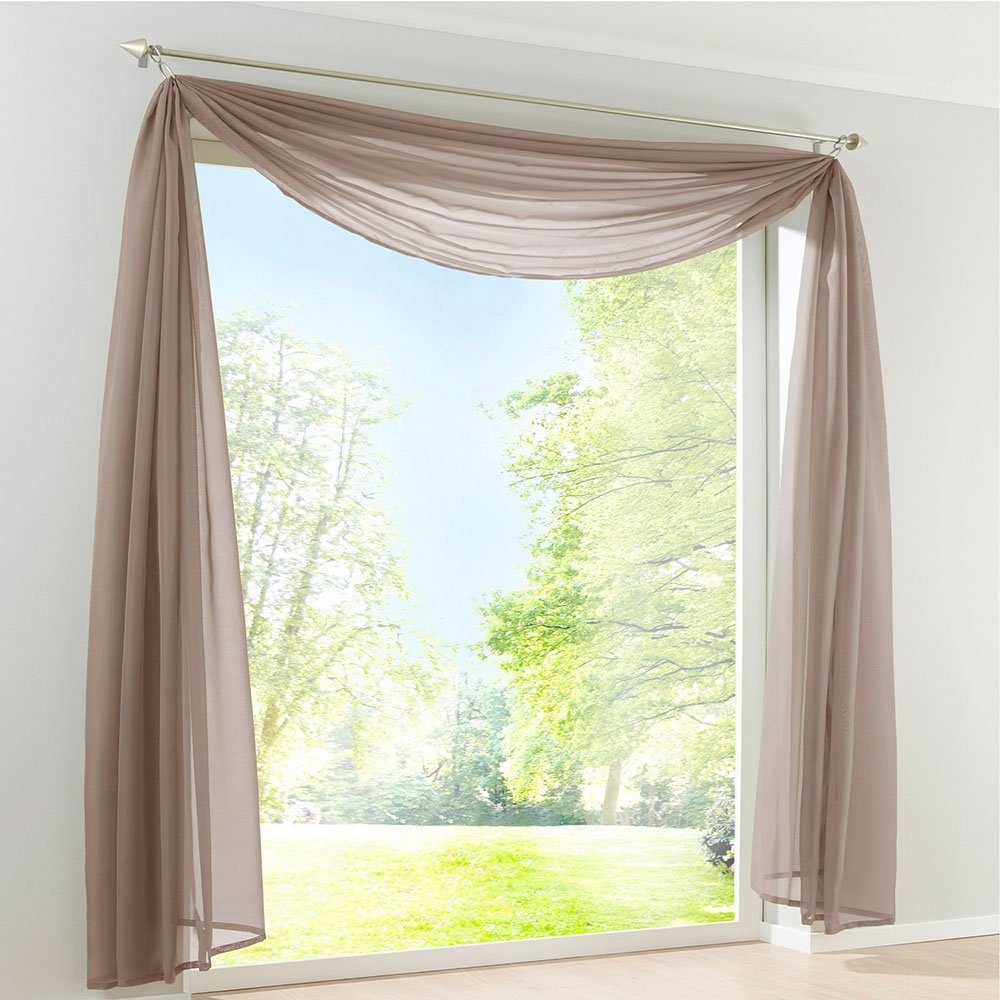 Nicole Knupfer Voile Vorhang - Transparenter Querbehang 140x300cm In Grau