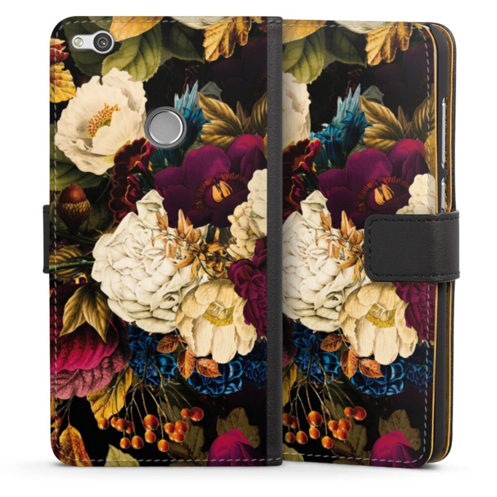 Handyhülle Vintage Blumen Muster Dark Vintage Flowers
