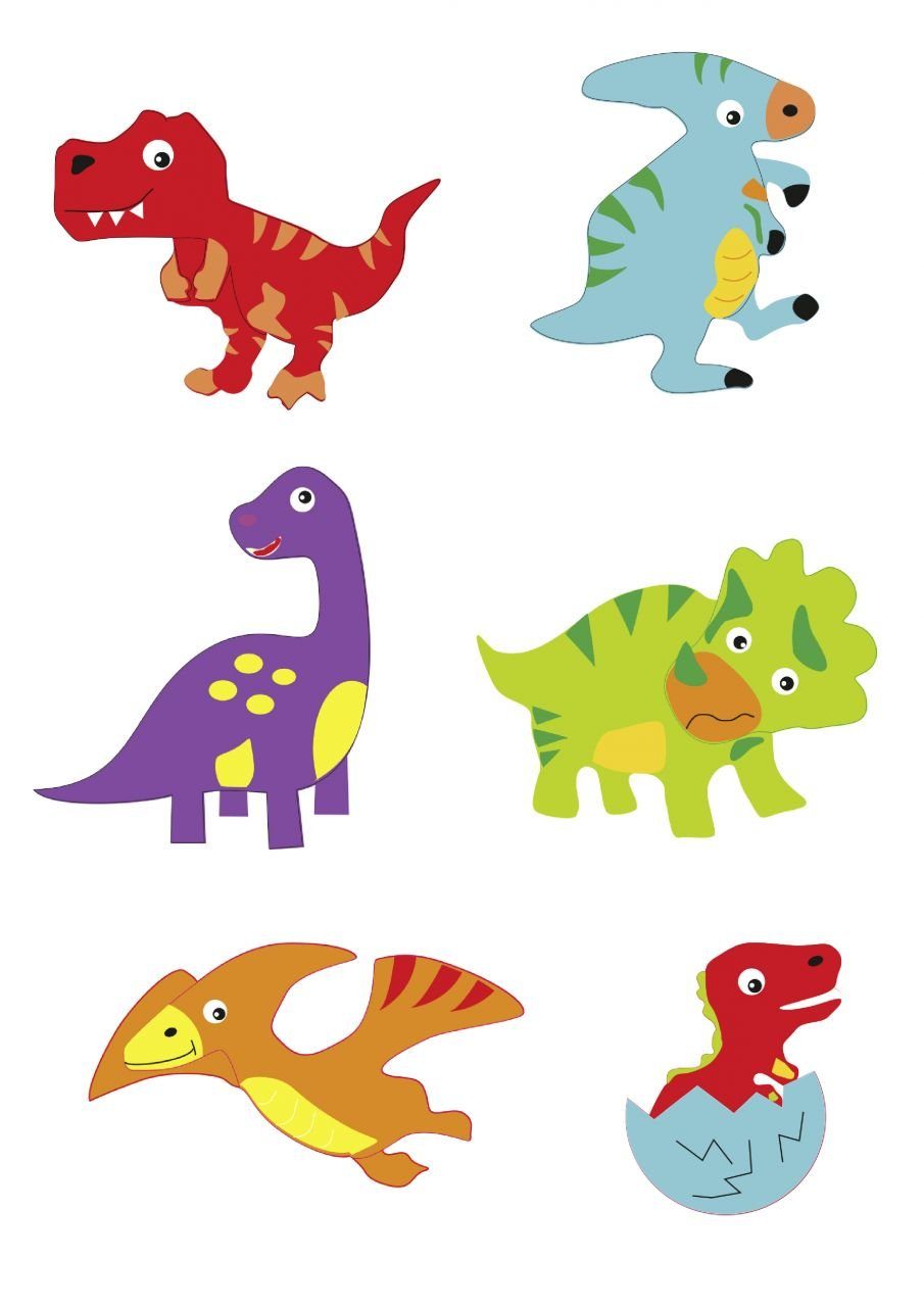 Glorex Moosgummi Glorex Moosgummi Sticker Dinosaurier selbstklebend