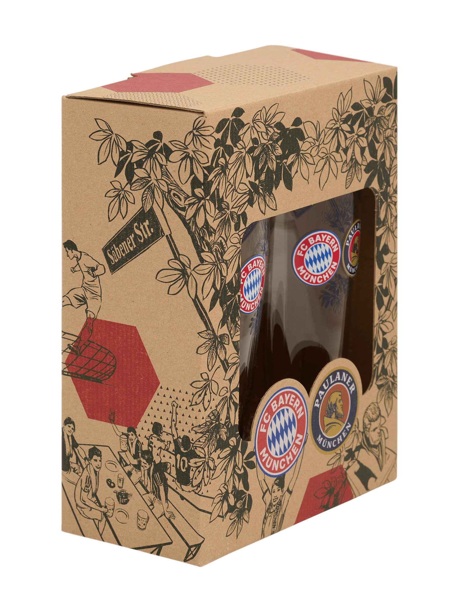 FC Bayern München Gläser-Set FC Bayern München Halbeglas I Bierglas I 2er-Set I Je 0,5 l, Glas