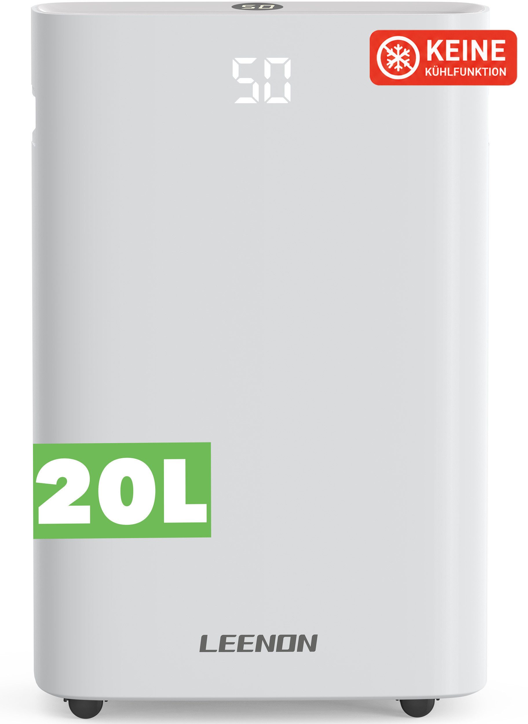 LEENON Luftentfeuchter Luftentfeuchter Elektrisch,Timer,12L/24H, leise 36dB Raumentfeuchter, für 150 m³ Räume, Entfeuchtung 20 l/Tag, Tank 1,6 l, Wäschetrocknung,SLEEP-Modus,Dehumidifier für Wohnung/Keller