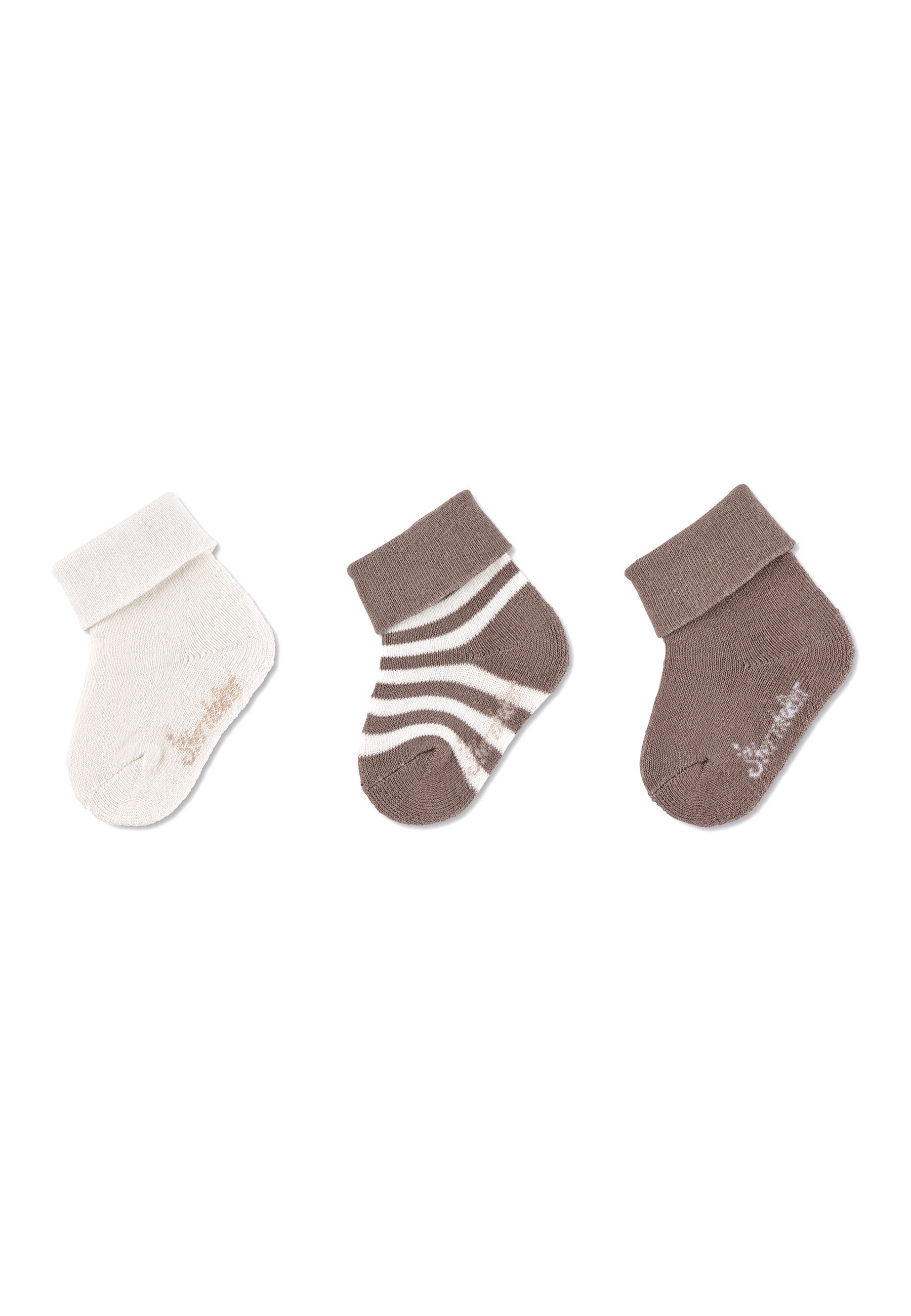 Sterntaler® Basicsocken GOTS Baby-Socken Ringel, 3er-Pack