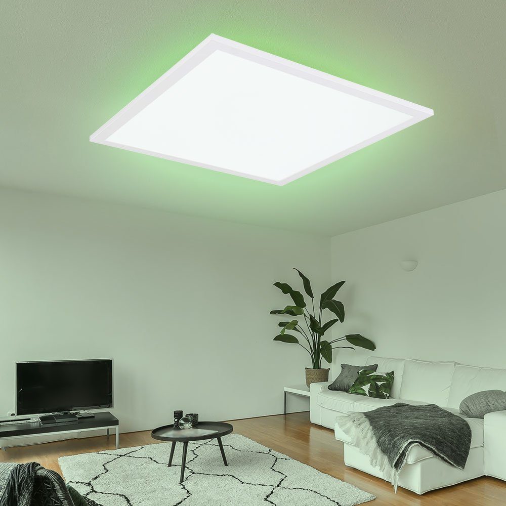 45cm LED LED L Wohnzimmerlampe verbaut, Deckenleuchte LED-Leuchtmittel Deckenleuchte, dimmbar Panel fest Globo Fernbedienung