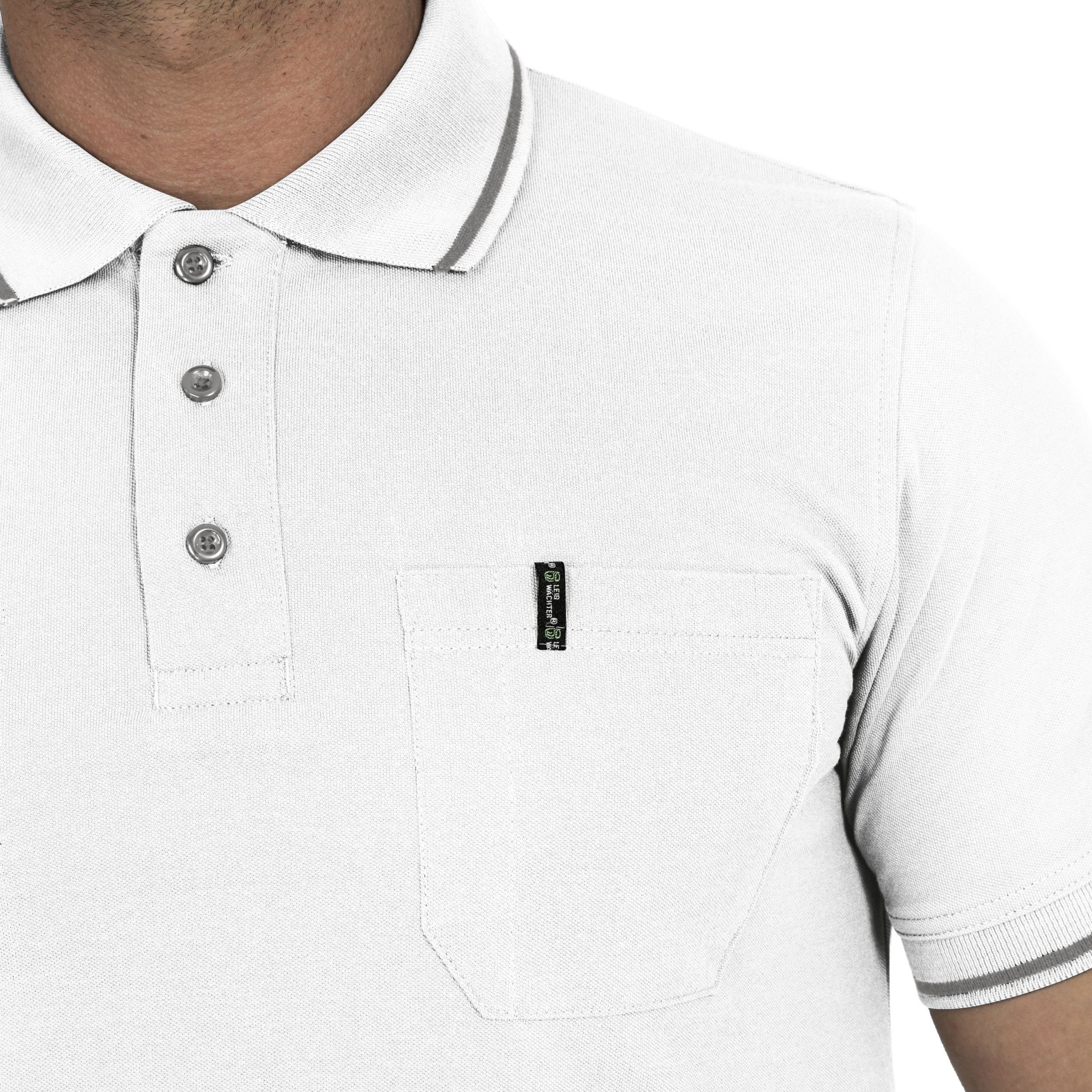 Leibwächter Poloshirt Flex-Line Herren Poloshirt kurzarm, mit Brusttasche & Stifttasche (Bequeme Workwear, antibakterielle, Antigeruchs- und Antipilling-Ausrüstung) 50% Baumwolle & 50% Polyester, 220g/m²