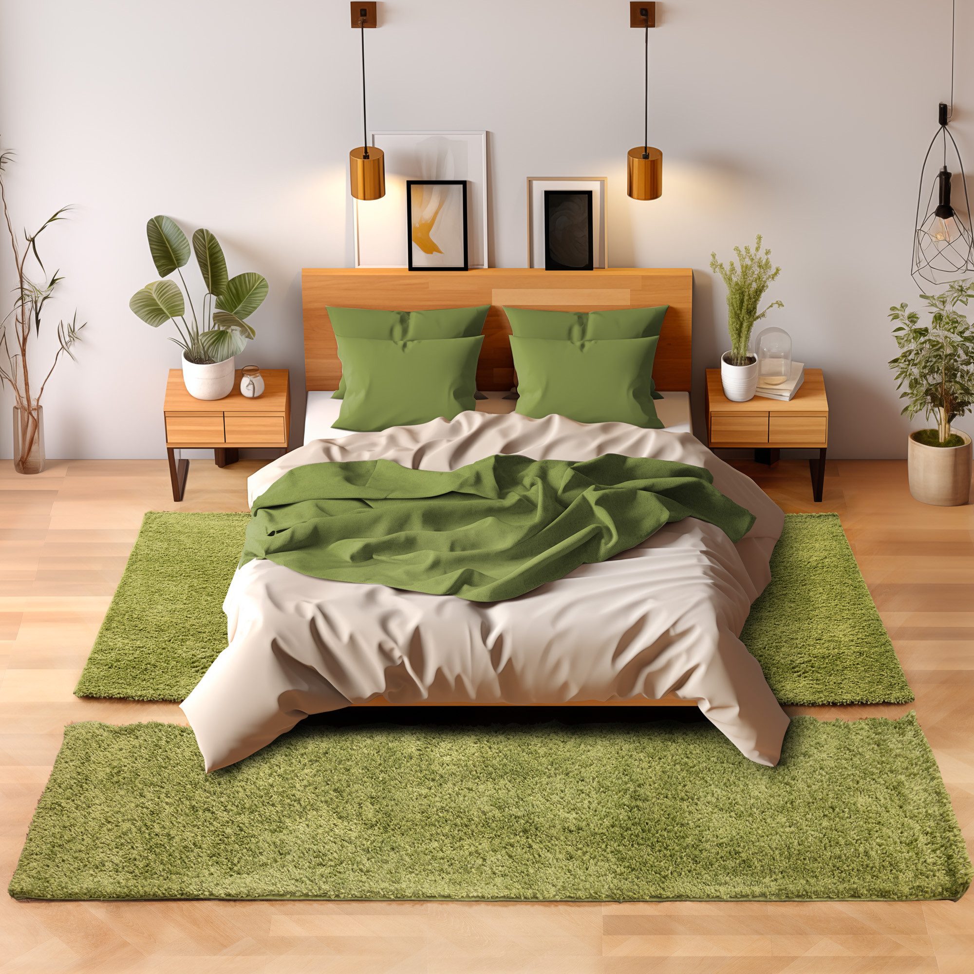 SIMPEX24 Hochflor-Bettumrandung Unicolor - Einfarbig, Höhe 30 mm, (Bett-Set günstig online kaufen