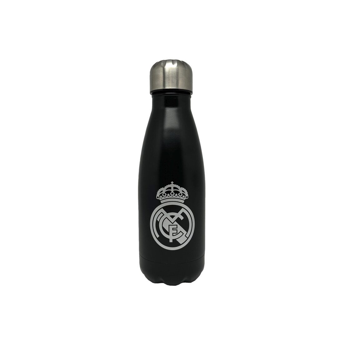 Real Madrid Trinkflasche Real Madrid Edelstahl Trinkflasche 550ml Schwarz