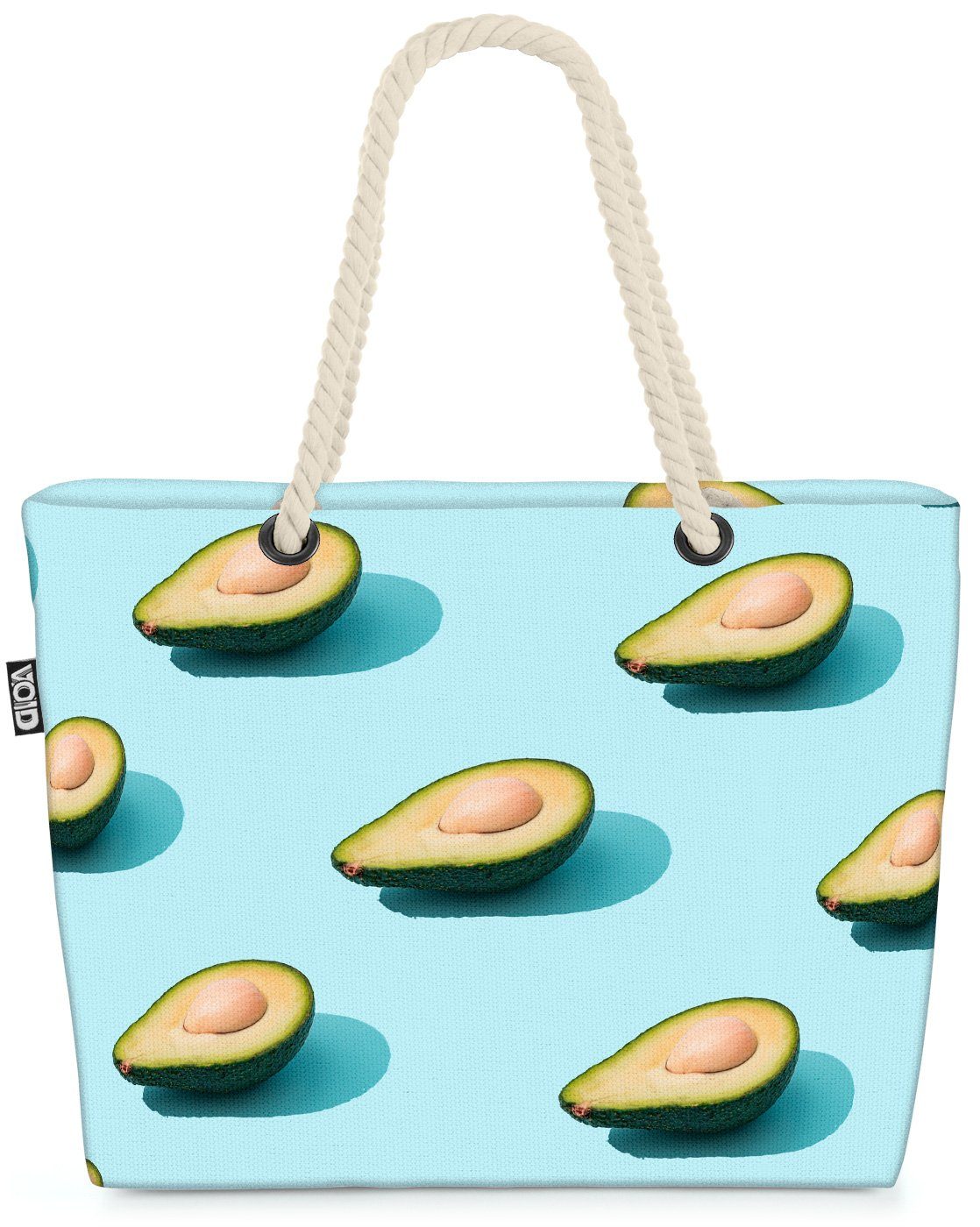 VOID Strandtasche (1-tlg), Superfruit Avocado Beach Bag Avocado Früchte Superfruit fruit Frucht Essen Koch