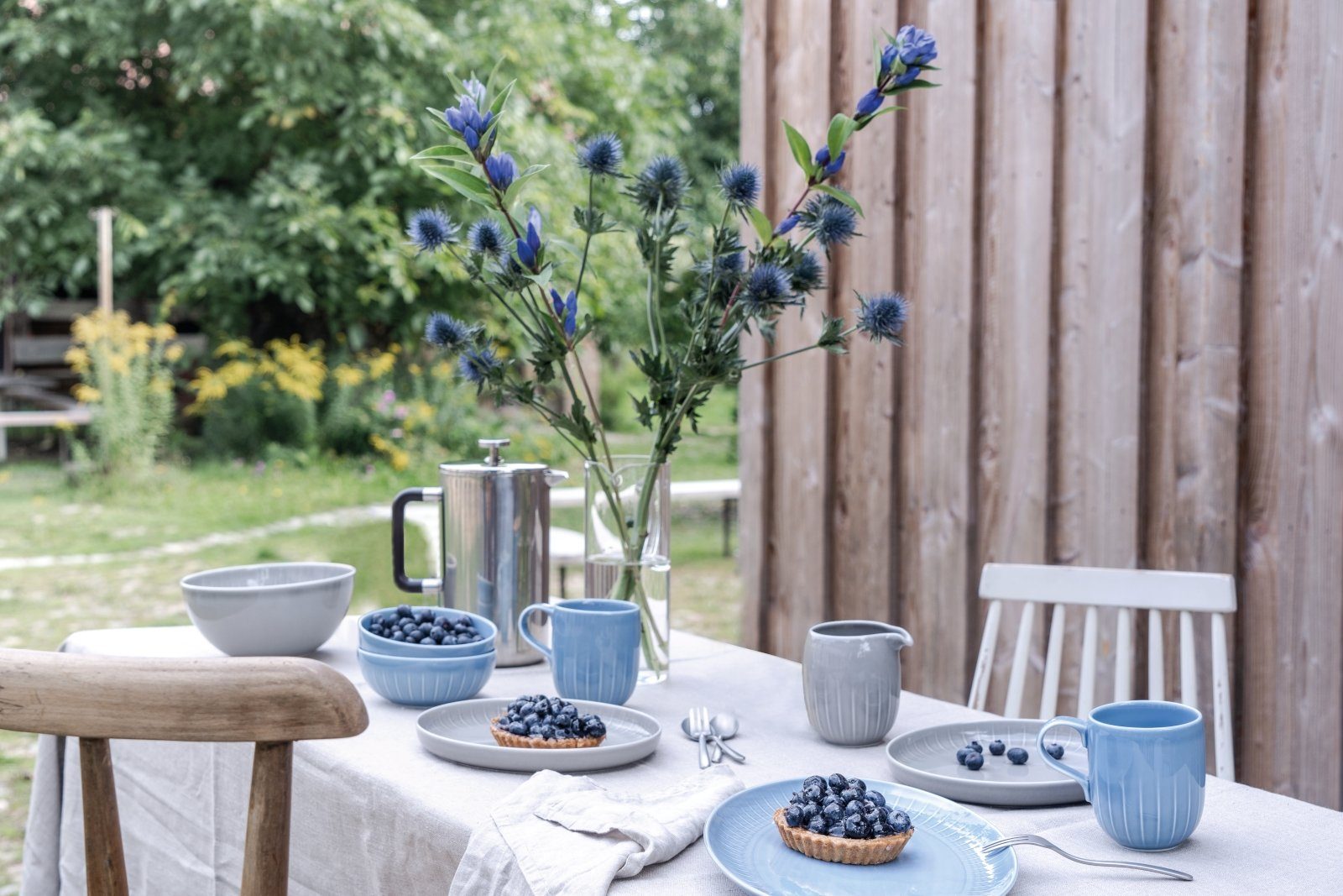 Rosenthal Becher Joyn Denim Blue Becher mit Henkel 0,42 l, Porzellan, Tassen