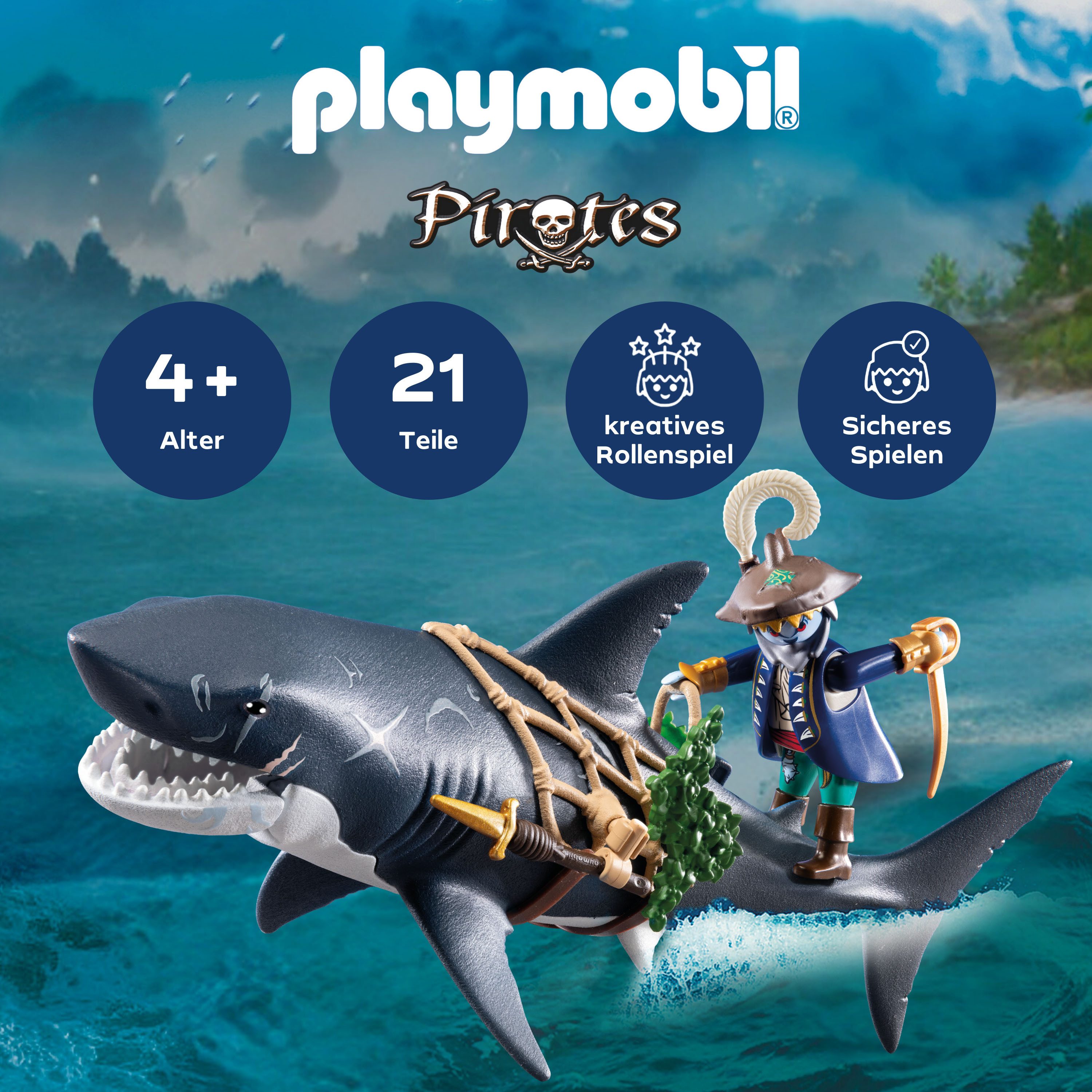 Playmobil® Gefahr durch Riesenhai (71793), Playmobil Pirates Konstruktions- günstig online kaufen