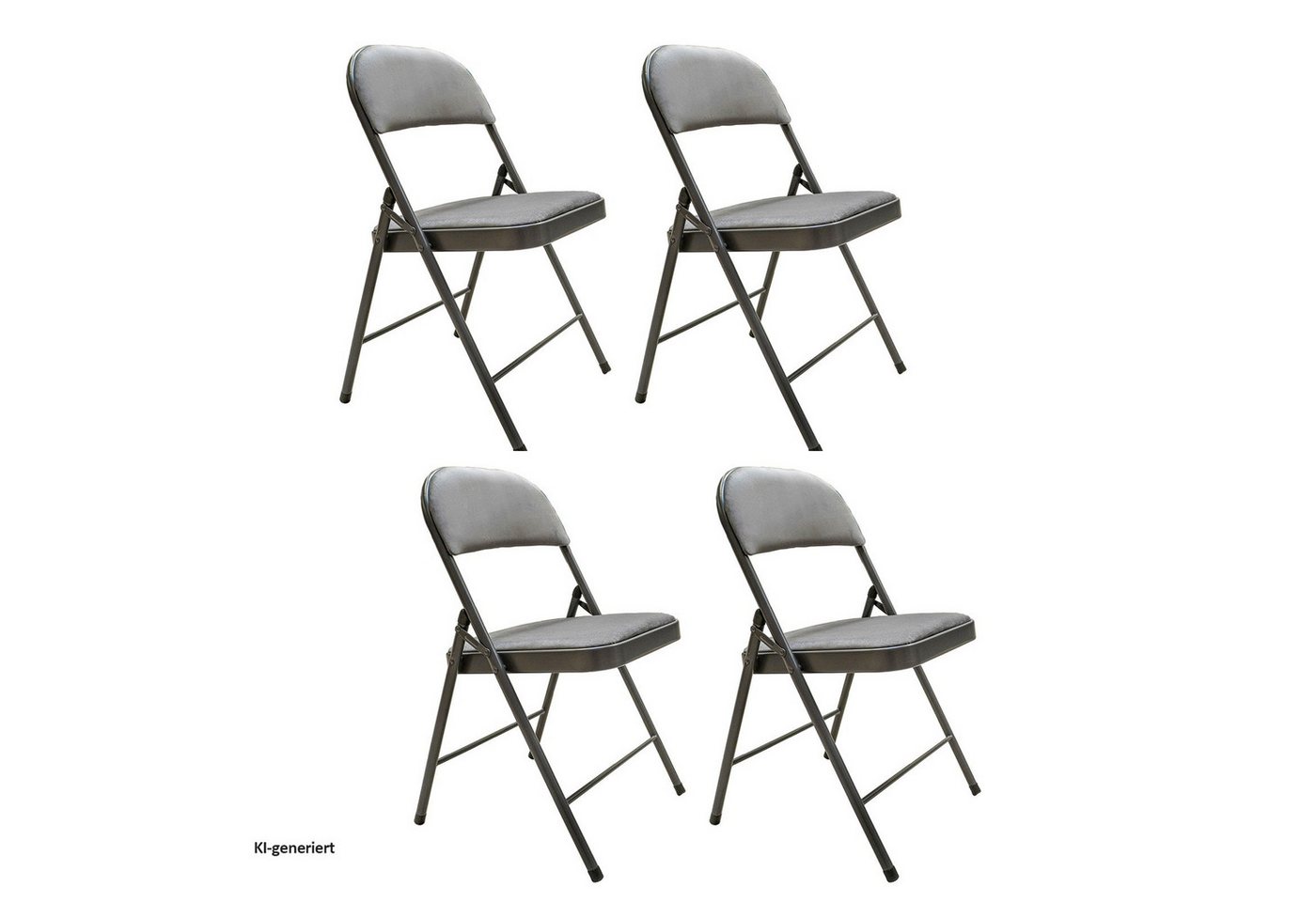 HTI-Living Klappstuhl Klappstuhl 4er Set Grau (Set, 4 St), Küchenstuhl gepolstert Saalstuhl