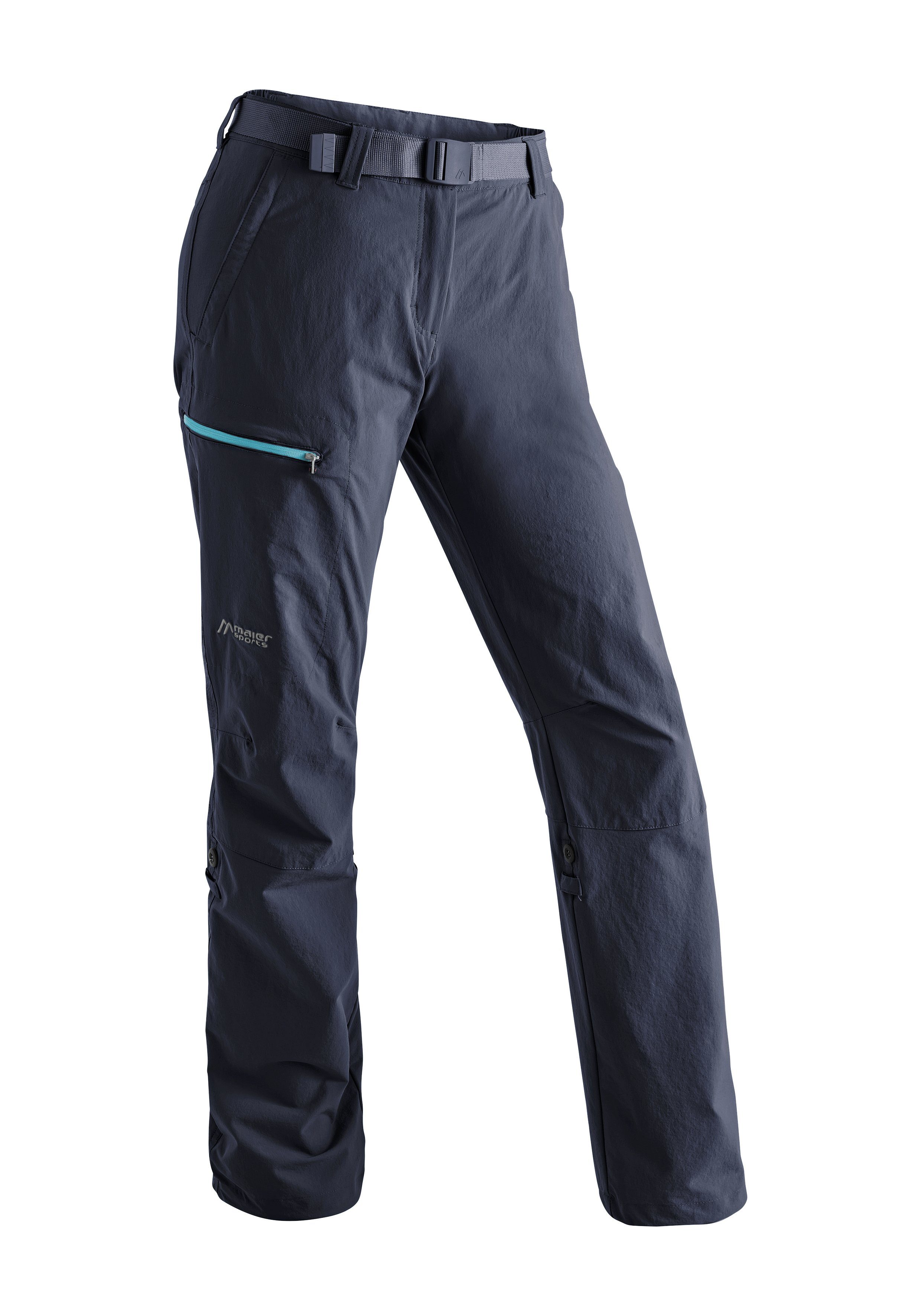Maier Sports Lulaka Outdoor-Hose up mit atmungsaktive Funktion Funktionshose dunkelblau Roll Wanderhose, Damen