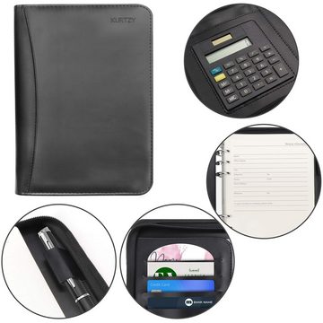 Kurtzy Organisationsmappe Black A5 Conference Folder with Zipper, Black A5 Conference Folder with Zipper