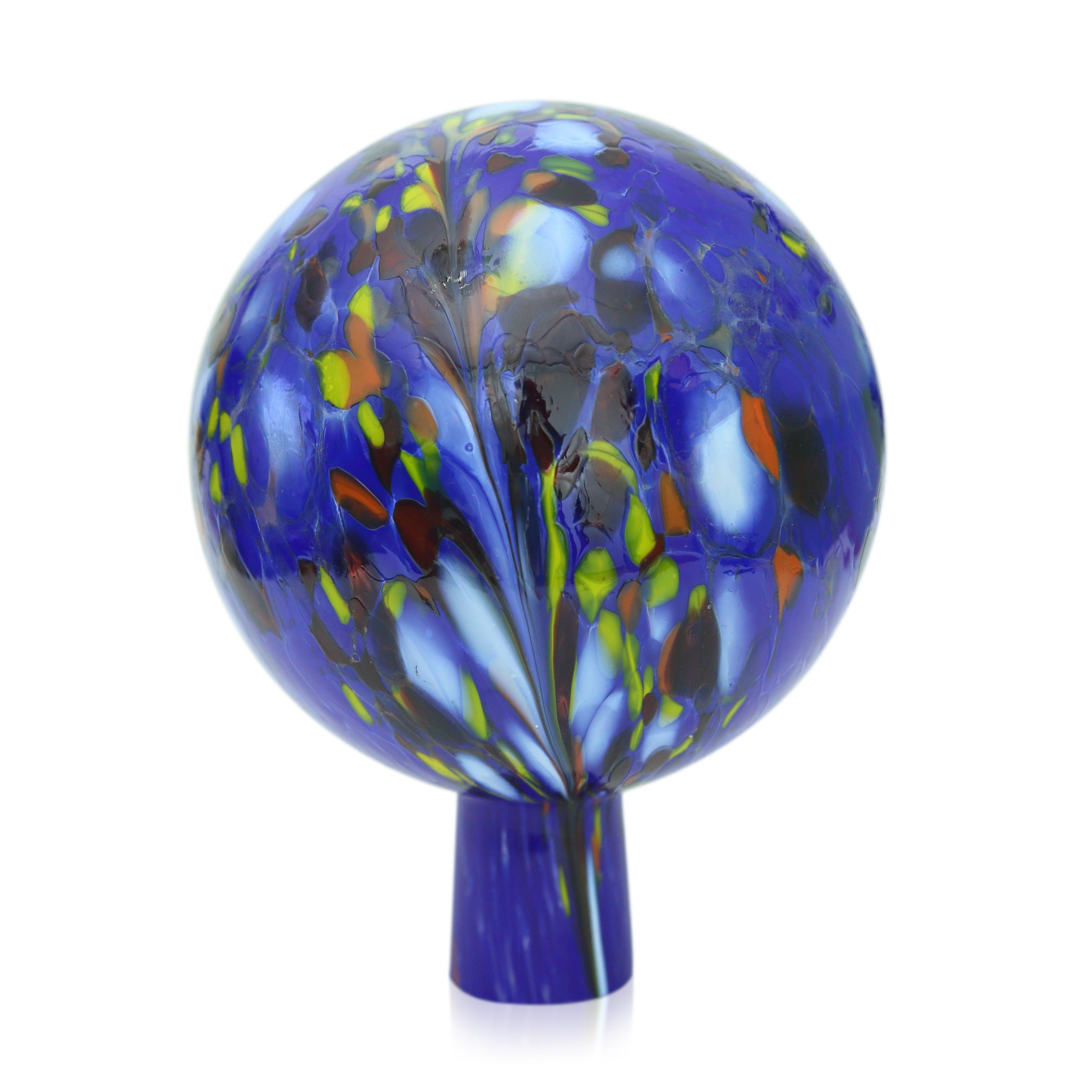 Lauschaer Glas Blumenständer Rosenkugel Gartenkugel mit Granulat handgefertigt, reine Handarbeit und mundgeblasen