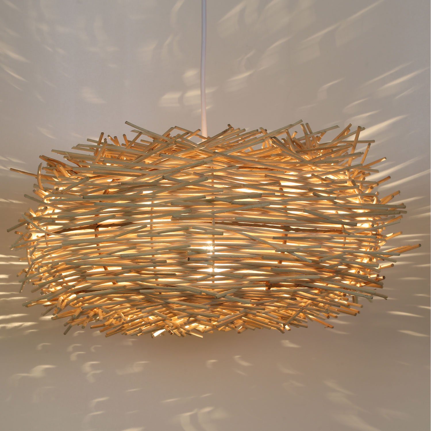 Casa Moro Deckenleuchten Rattan Lampe MIA Korbgeflecht Wohnzimmer Esszimmer günstig online kaufen
