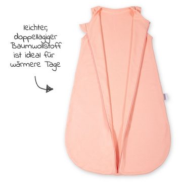 Makian Schlafsack Interlock - Apricot, leichter Baby Sommer Schlafsack ohne Ärmel Gr. 70 cm - 100% Baumwolle