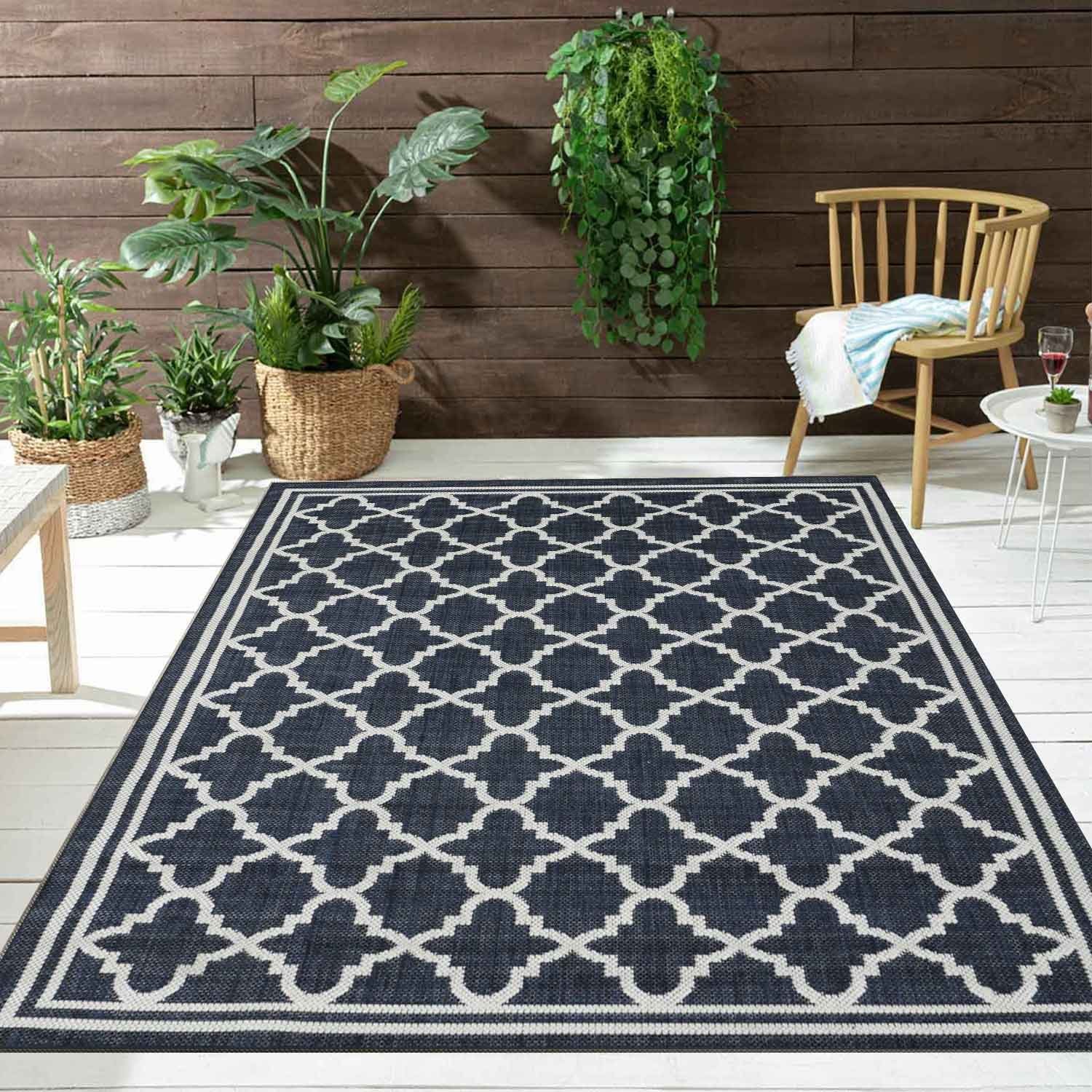 Vimoda Outdoorteppich Teppich Balkon Läufer Terrase, Rechteckig, Höhe: 5 mm günstig online kaufen