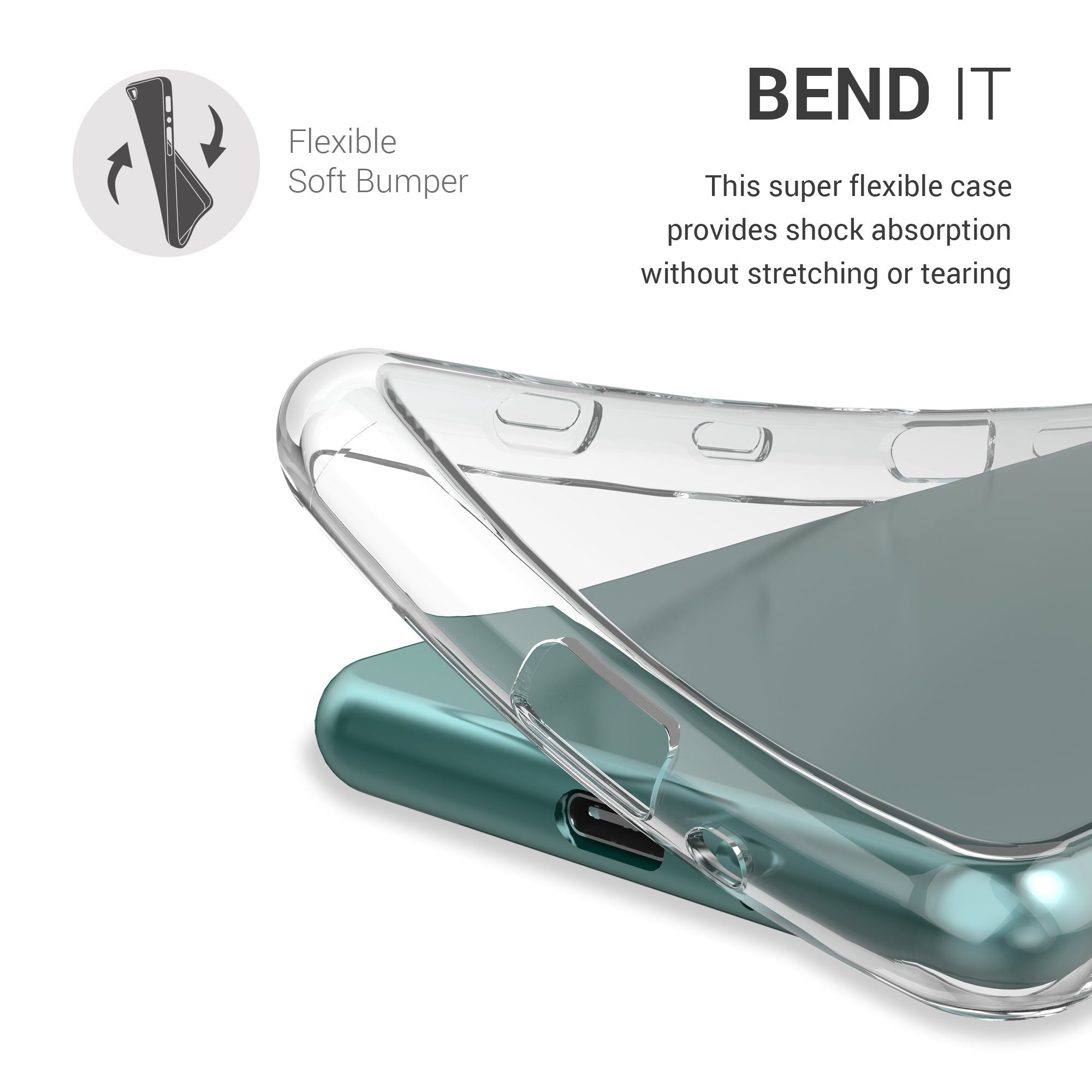 kwmobile Handyhülle Hülle für Sony Xperia 5 III, Silikon Handyhülle transparent - Handy Case gummiert