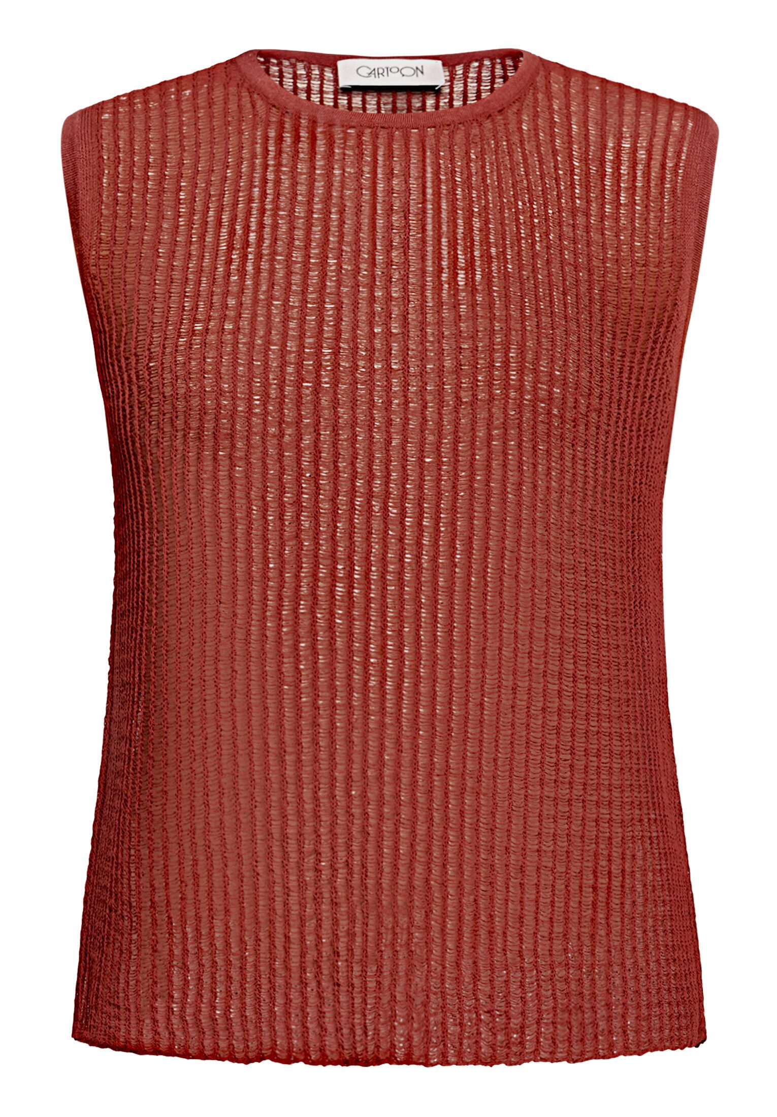 Cartoon Stricktop Damen mit Rundhalsausschnitt