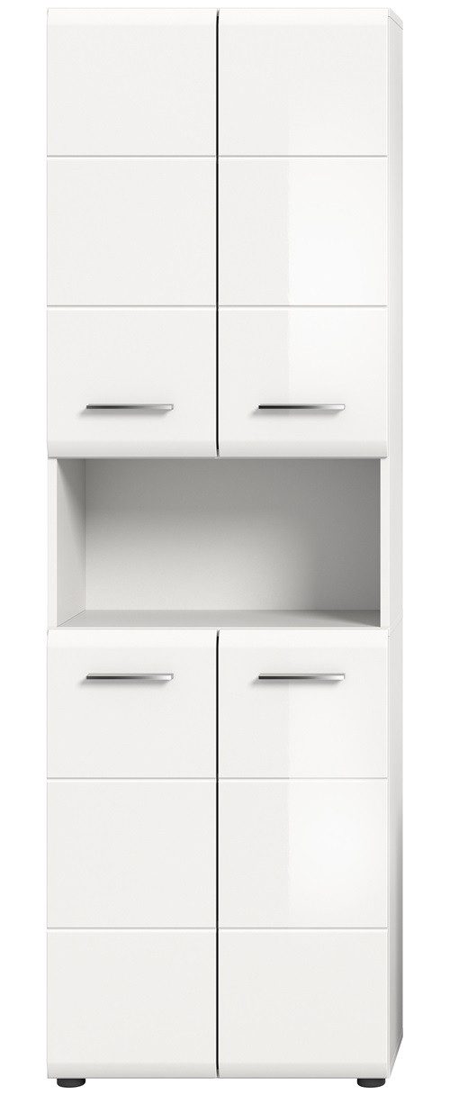 xonox.home Hochschrank Hochschrank breit Ice, weiß / weiß Hochglanz (1-St) Badmöbel, Einzelltyp